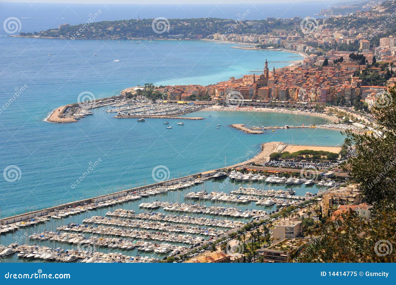 Italien. Panorama Von San Remo Stockbild Bild von entspannen, leuchte