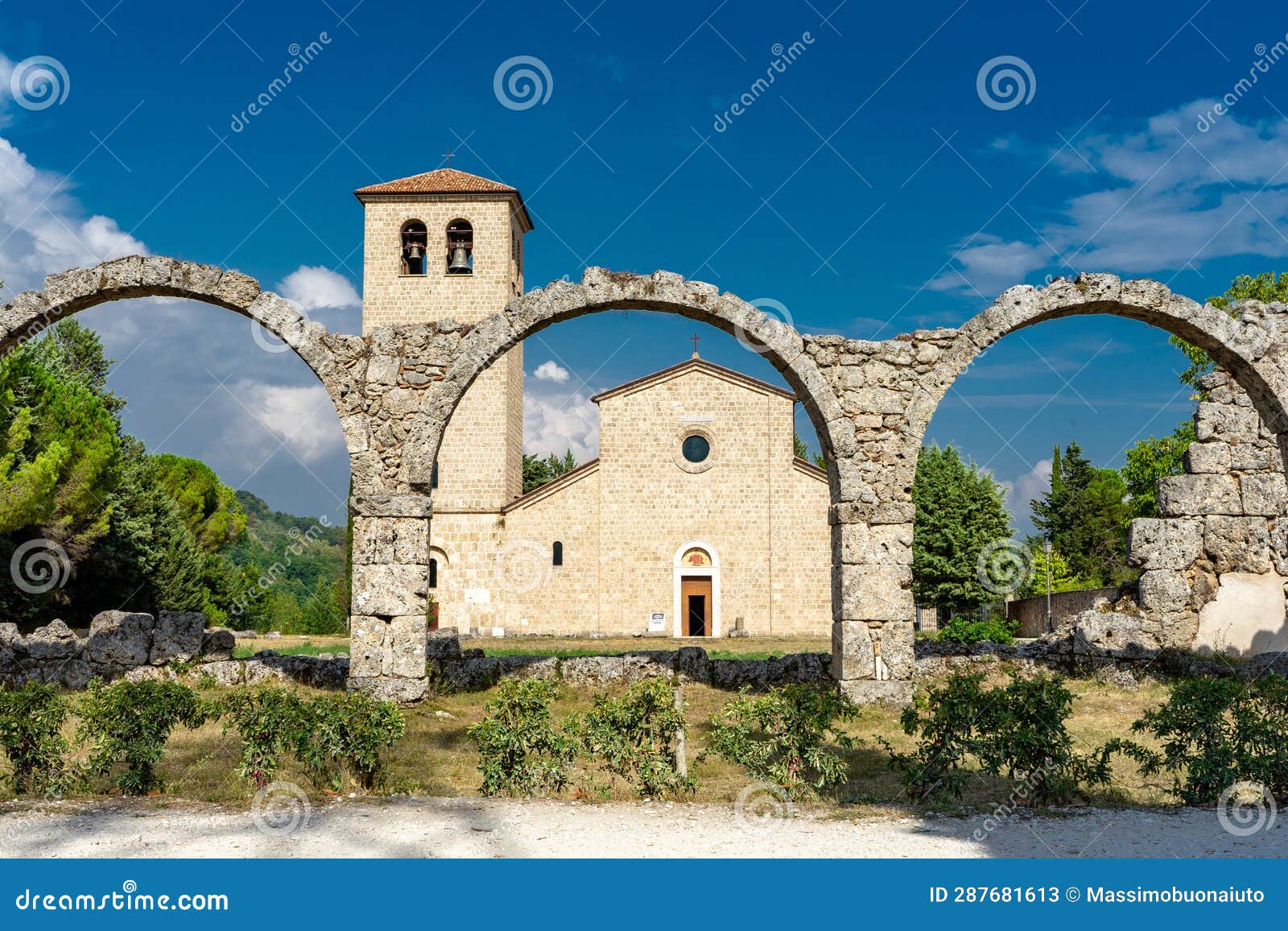 Italy, Abbey San Vincenzo Al Volturno Stock Image - Image of nature ...