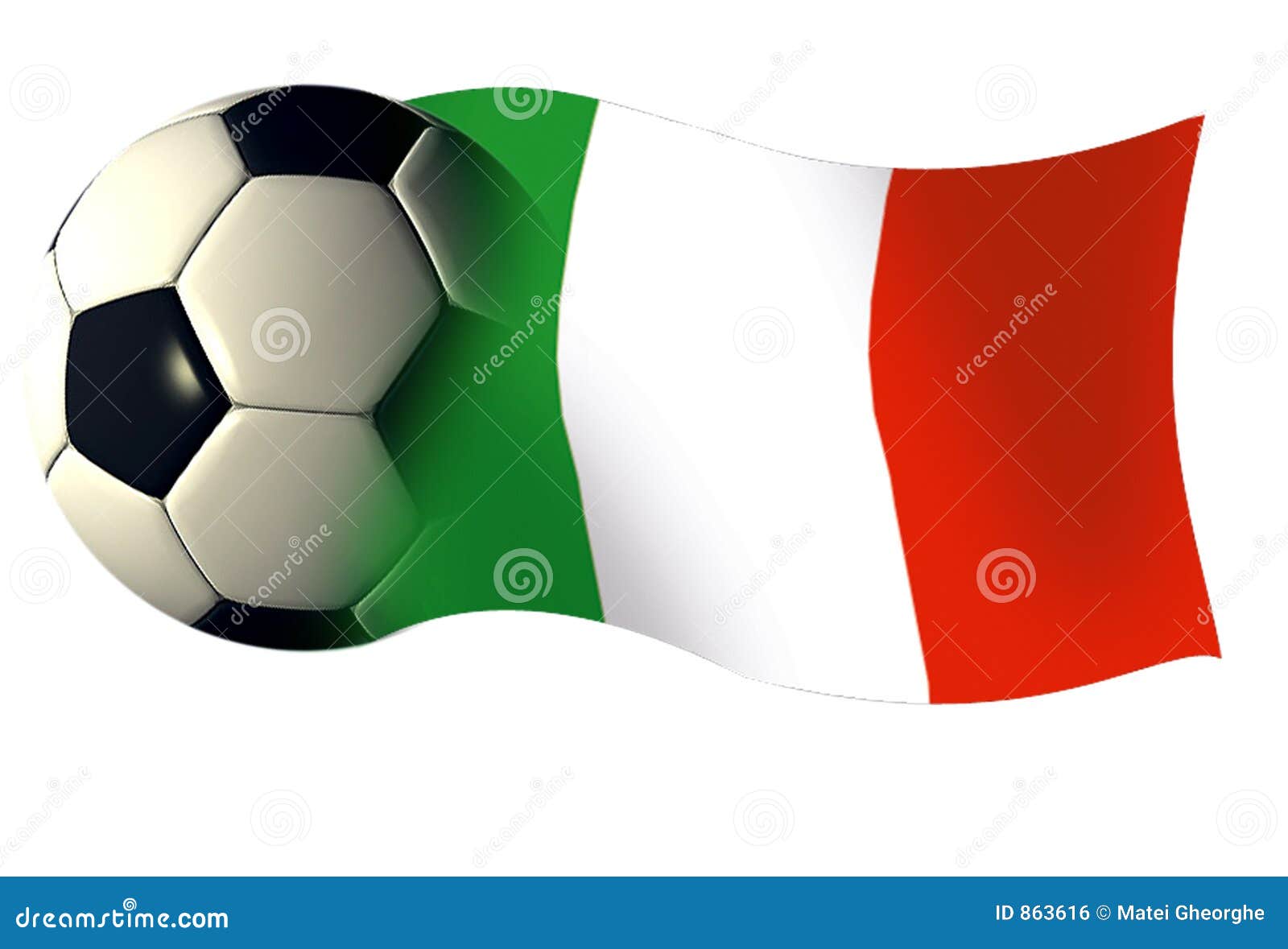 Italy Ball Flag Royalty Free Stock Image - Image: 863616