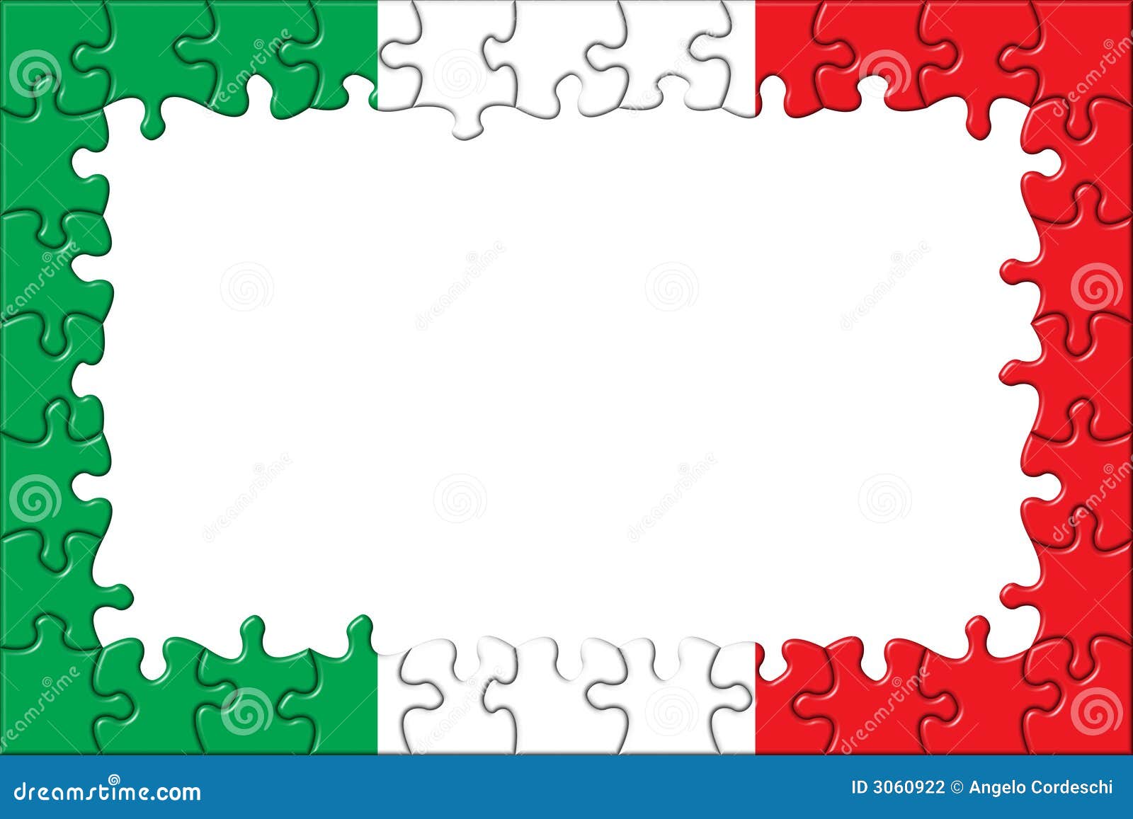 Italy Flag Frame Puzzle Stock Photography - Image: 3060922