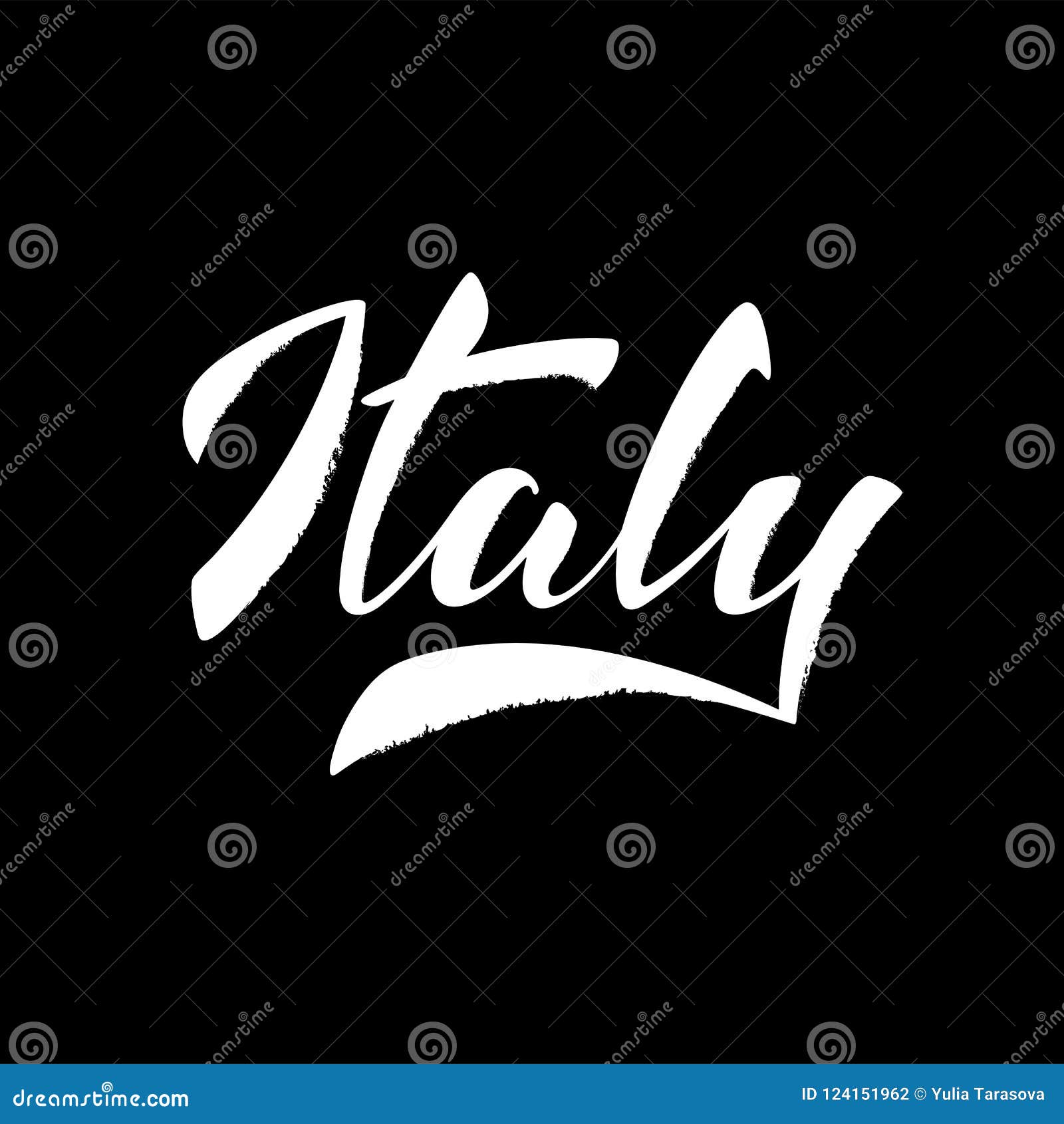 Italy stock vector. Illustration of flag, calligraphic - 124151962