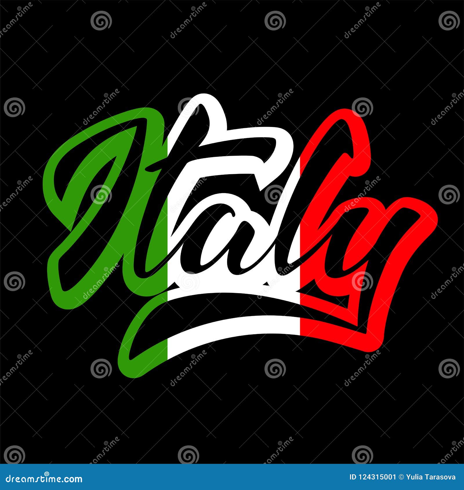 Italy stock vector. Illustration of latin, flag, country - 124315001