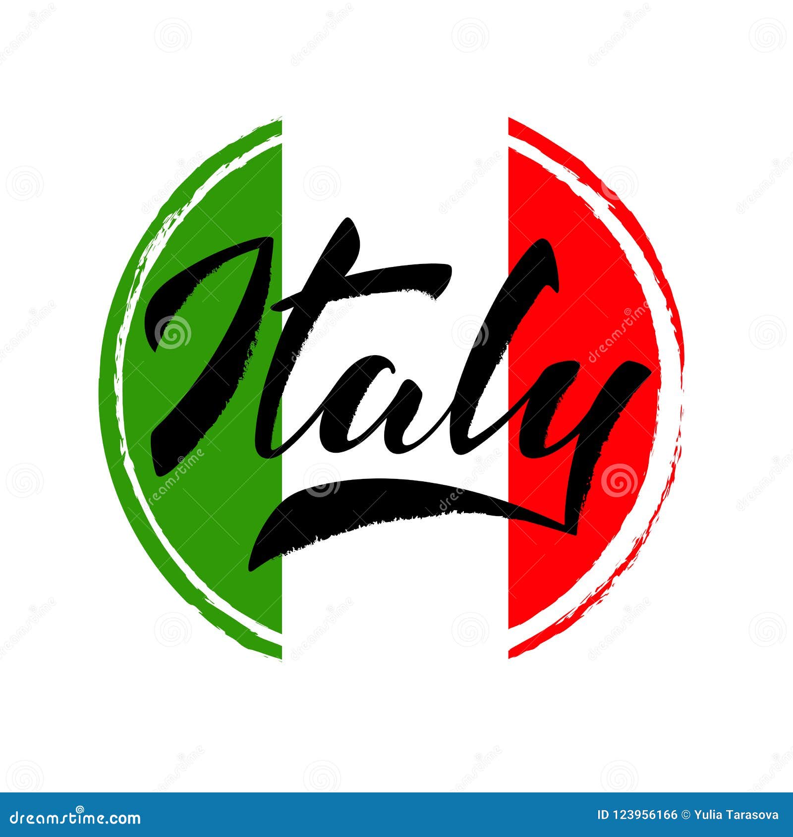 Italy stock vector. Illustration of font, hand, background - 123956166