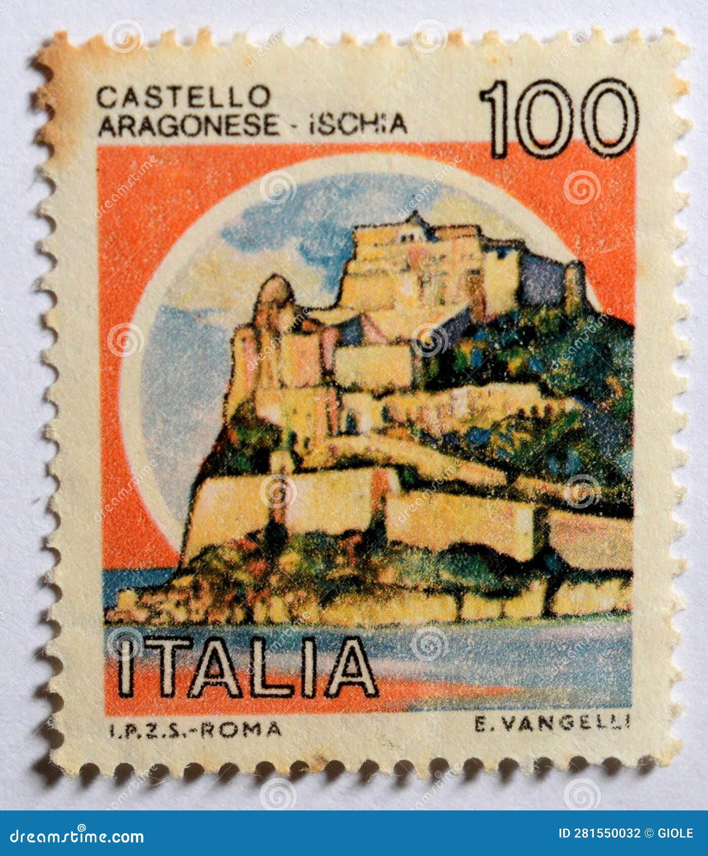 ,ITALY June 9,2023 Old Italian Postage Stamp. Editorial Photography