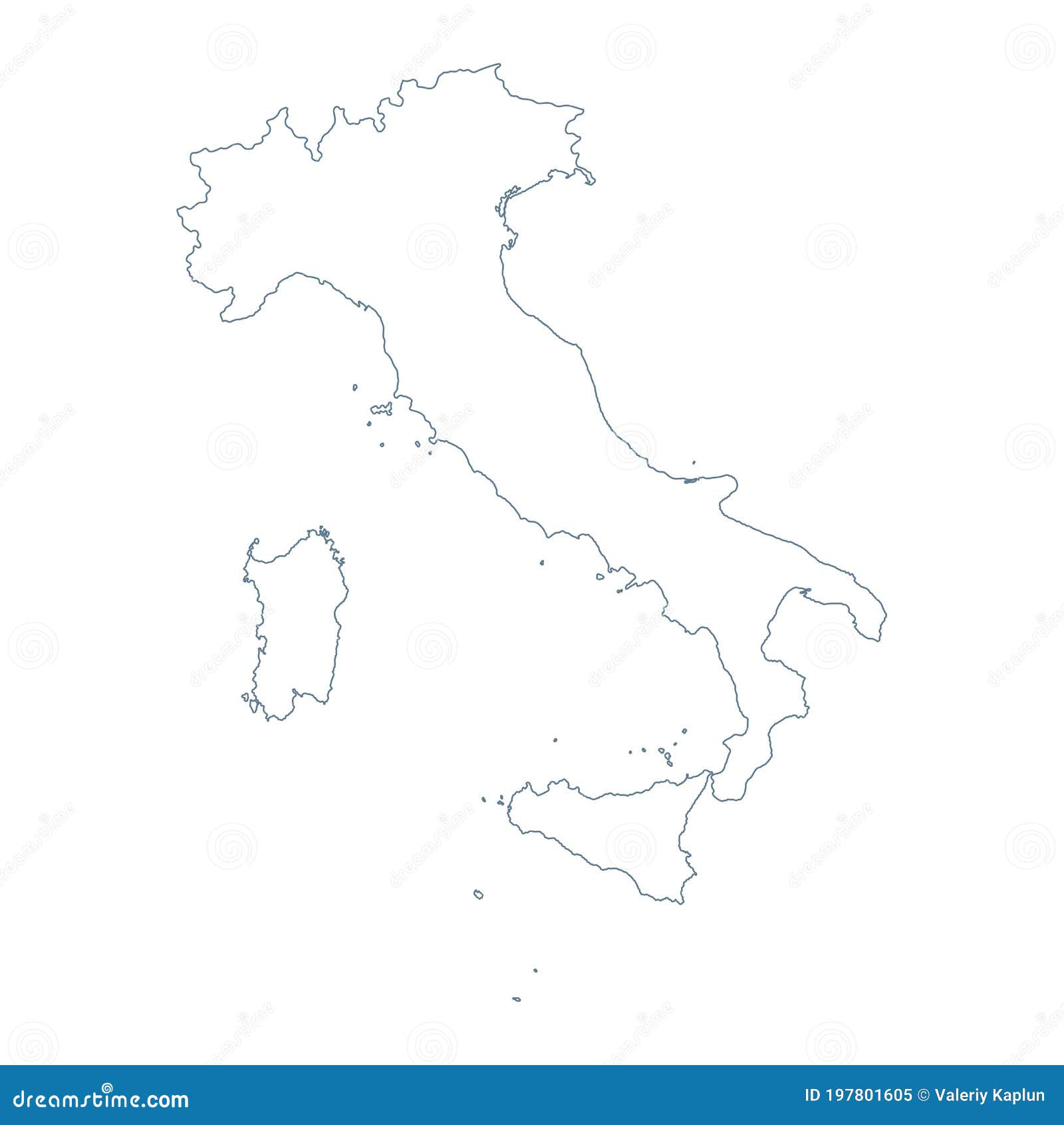 Контурная карта италия 5 класс