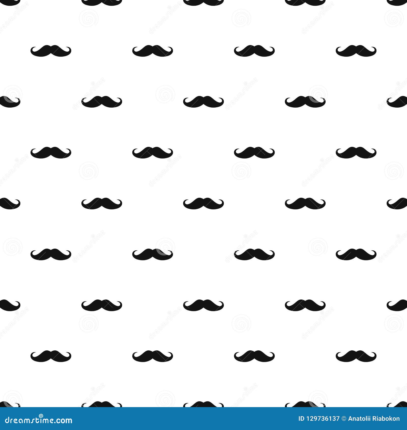 Italy Mustache Pattern Seamless Vector Stock Vector Illustration of