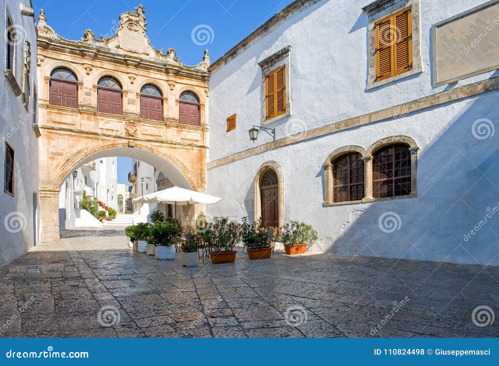 ostuni, a white village between the olive grove