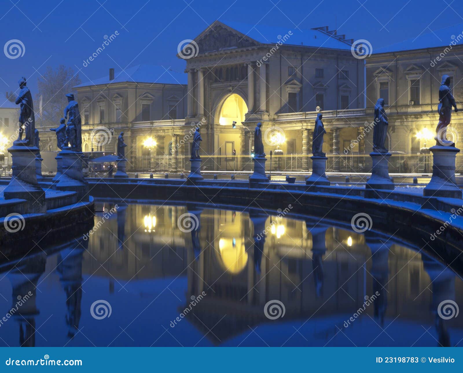 italy, padua: prato della valle square