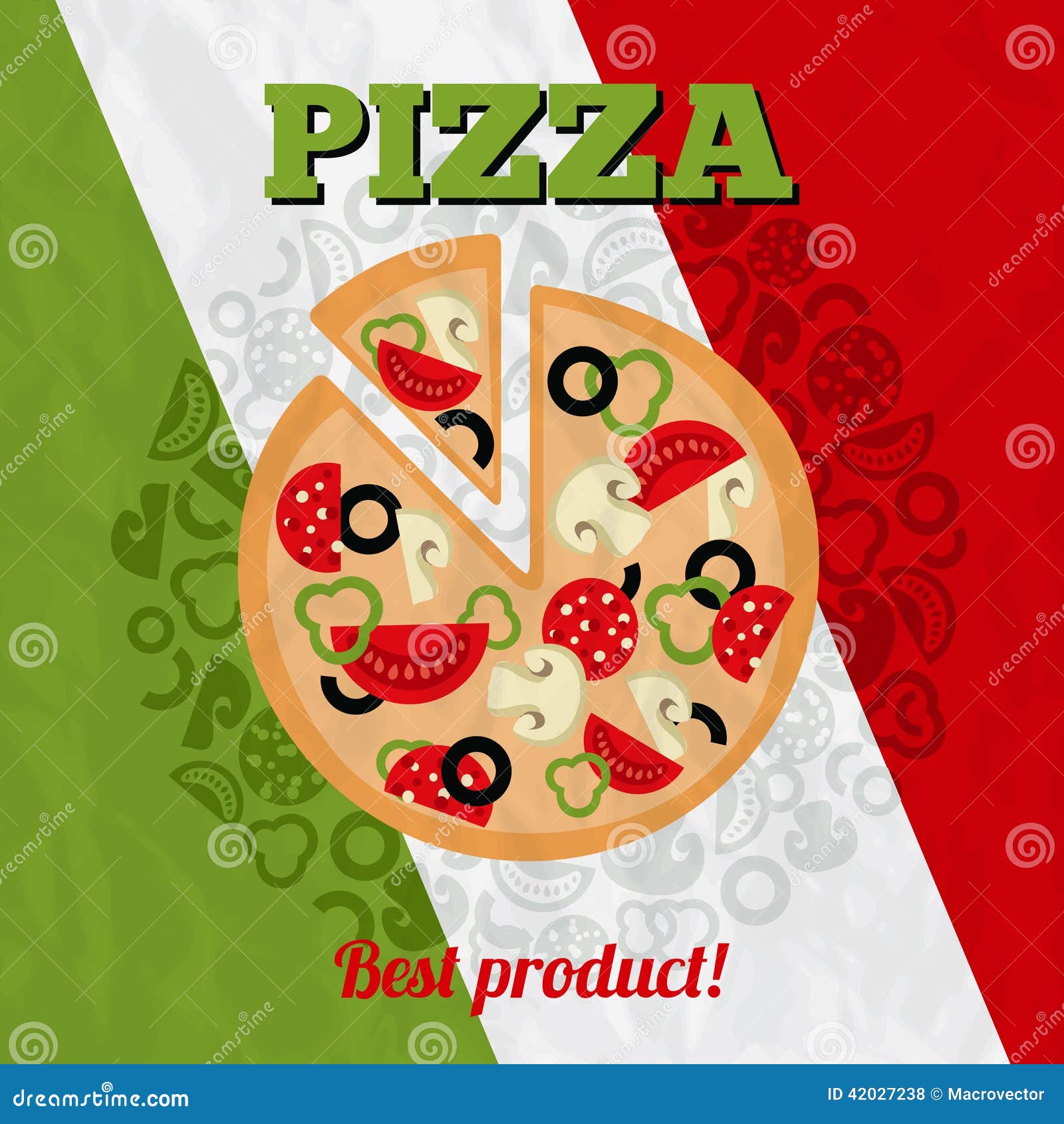 Italy pizza poster stock vector. Illustration of italy ...
