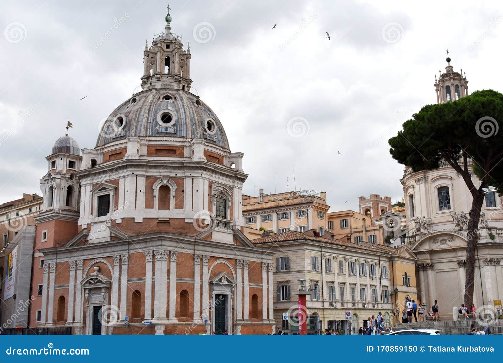 Chiesa Santa Maria Di Loreto Roma Italy, Roma, Vatican. Basilica Santa Maria Di Loreto. Editorial Image