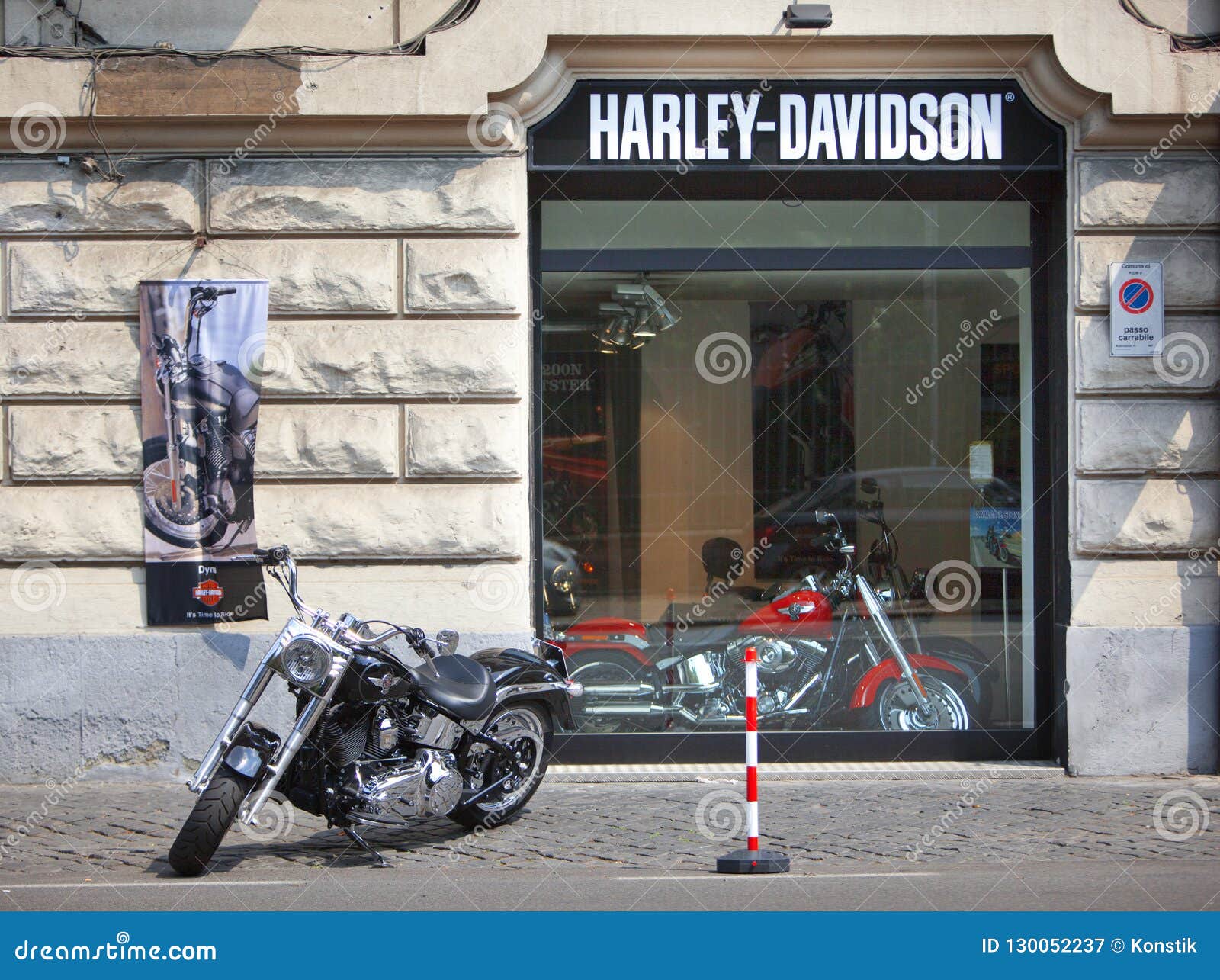 ITALY, ROME MAY 26, 2011 Harley Davidson Motorcycle Shop in Rome