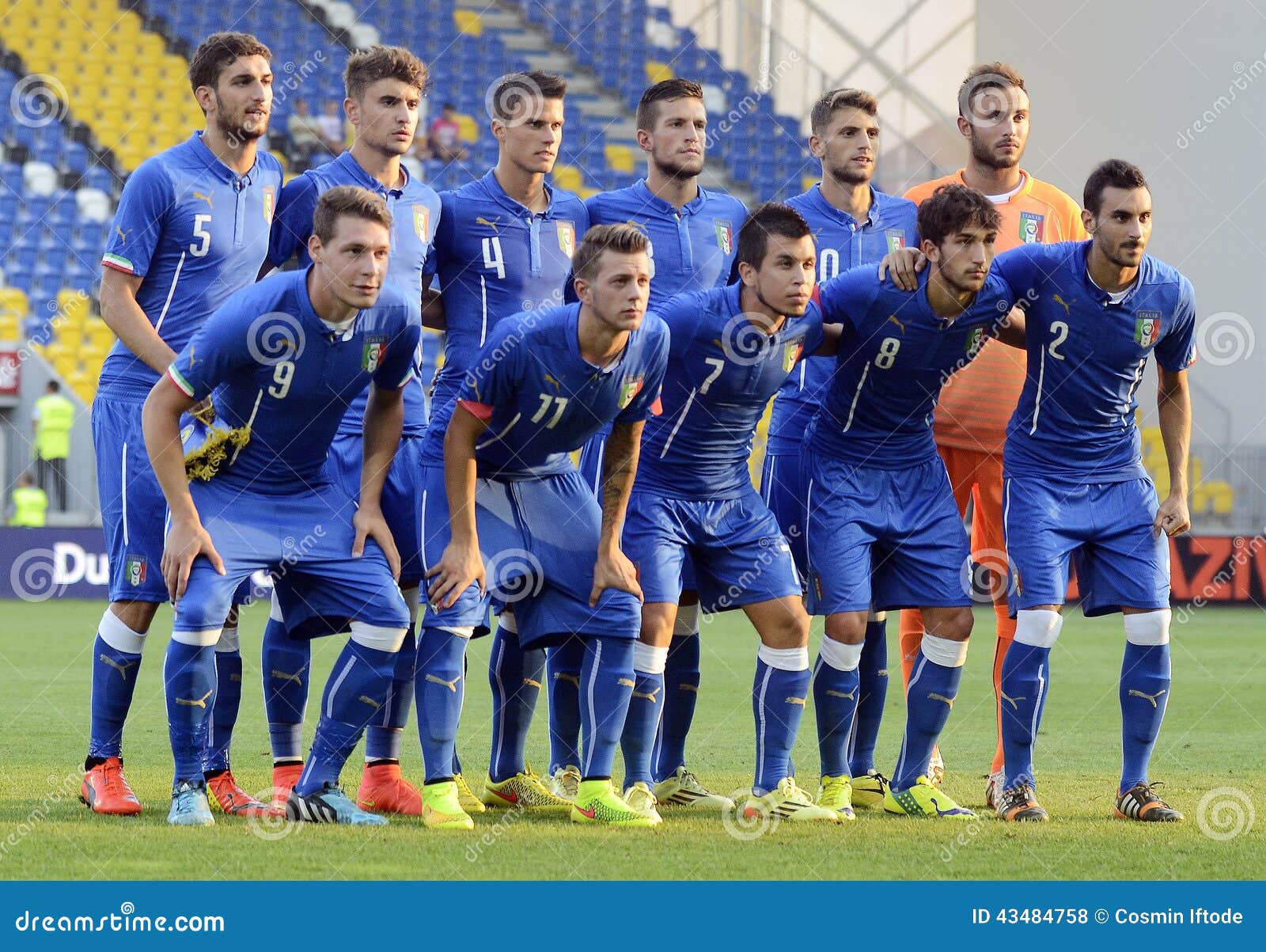 Italy U21 football team editorial stock photo. Image of player  43484758