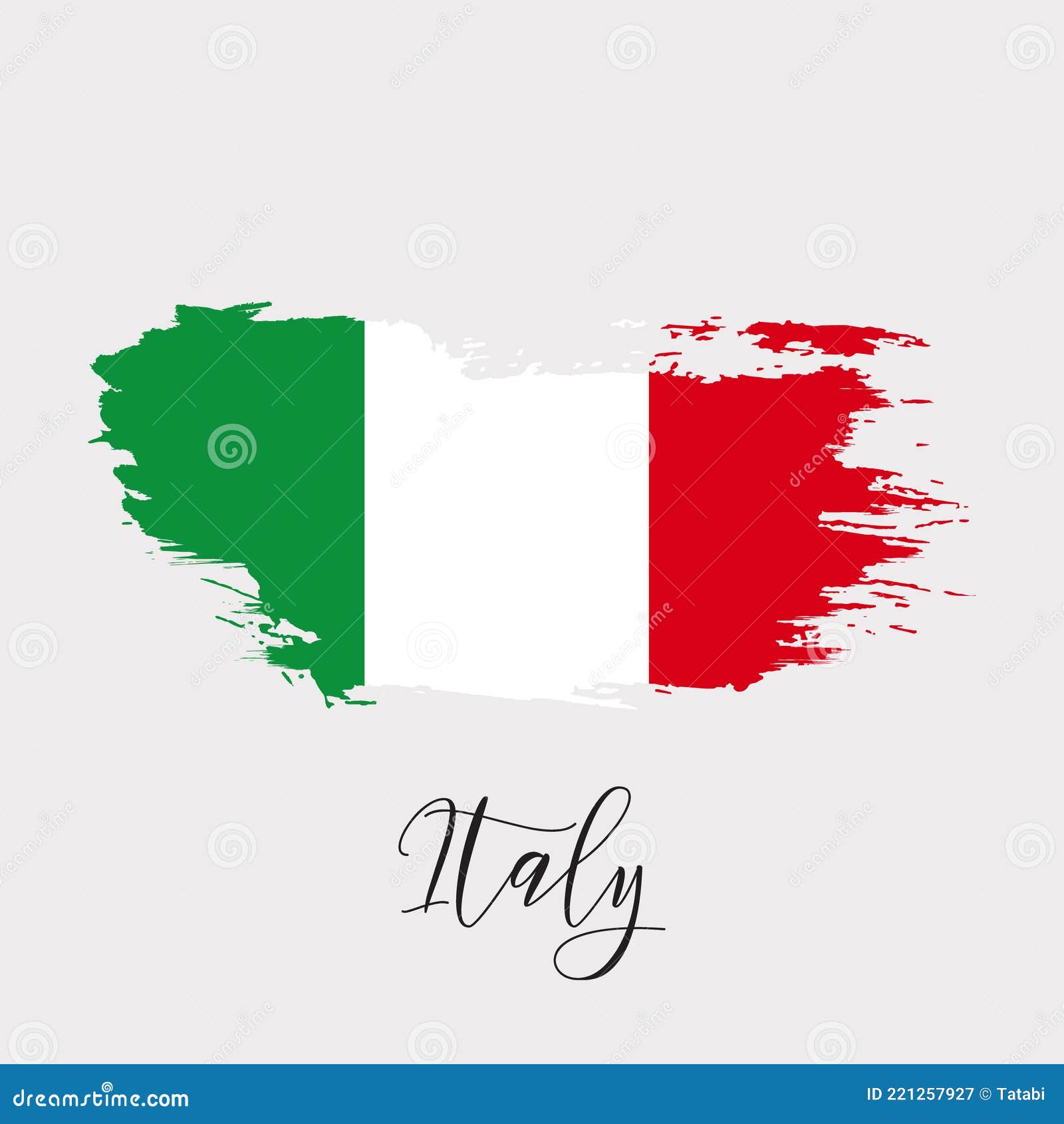 Italy Vector Watercolor National Country Flag Icon Stock Vector ...