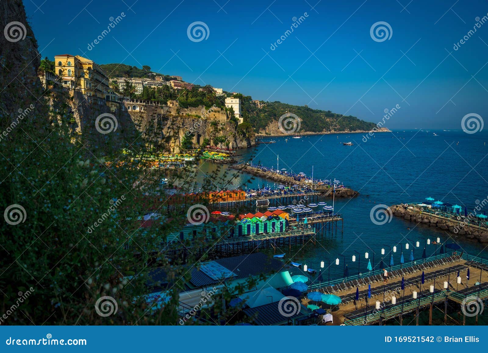 Italy - View from the Stairs on the Cliff - Sorrento Stock Photo ...