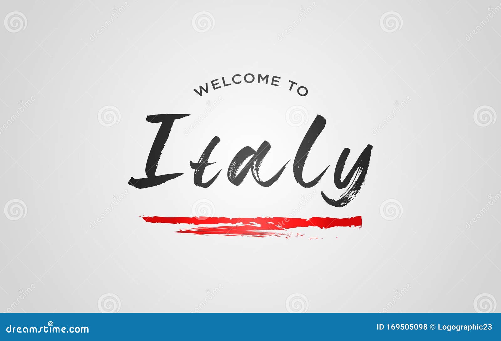 Italy Welcome To Word Text stock vector. Illustration of label - 169505098