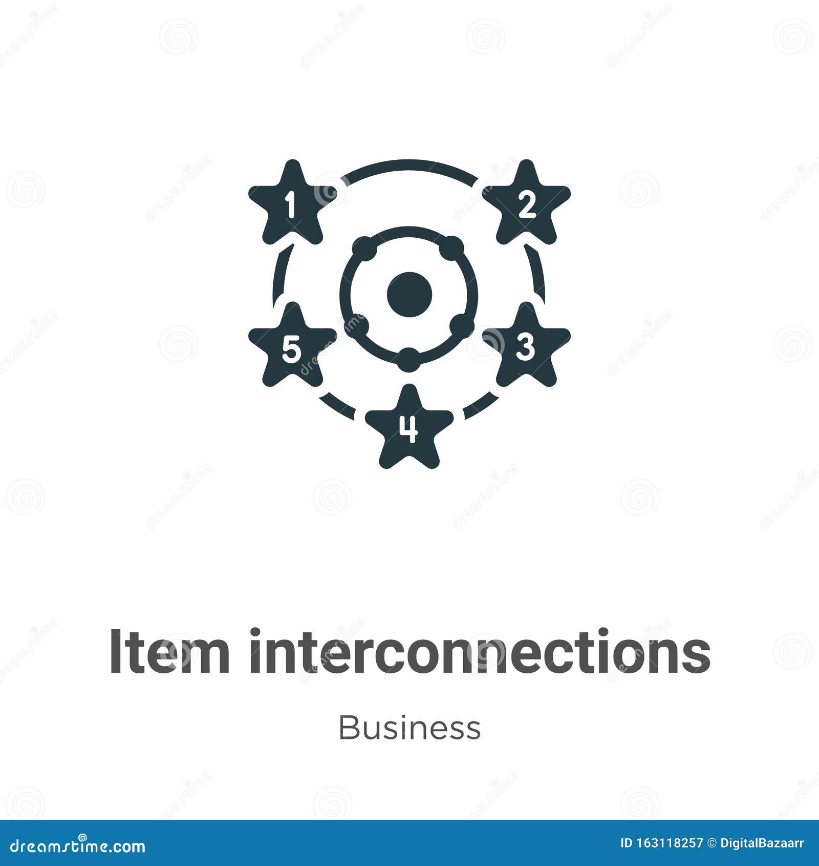 item interconnections  icon on white background. flat  item interconnections icon  sign from modern business
