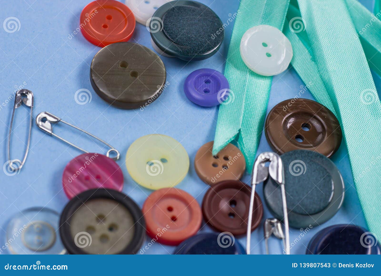 Items for Needlework, Sewing. Buttons, Needles, Ribbon, Zippers, Pins ...