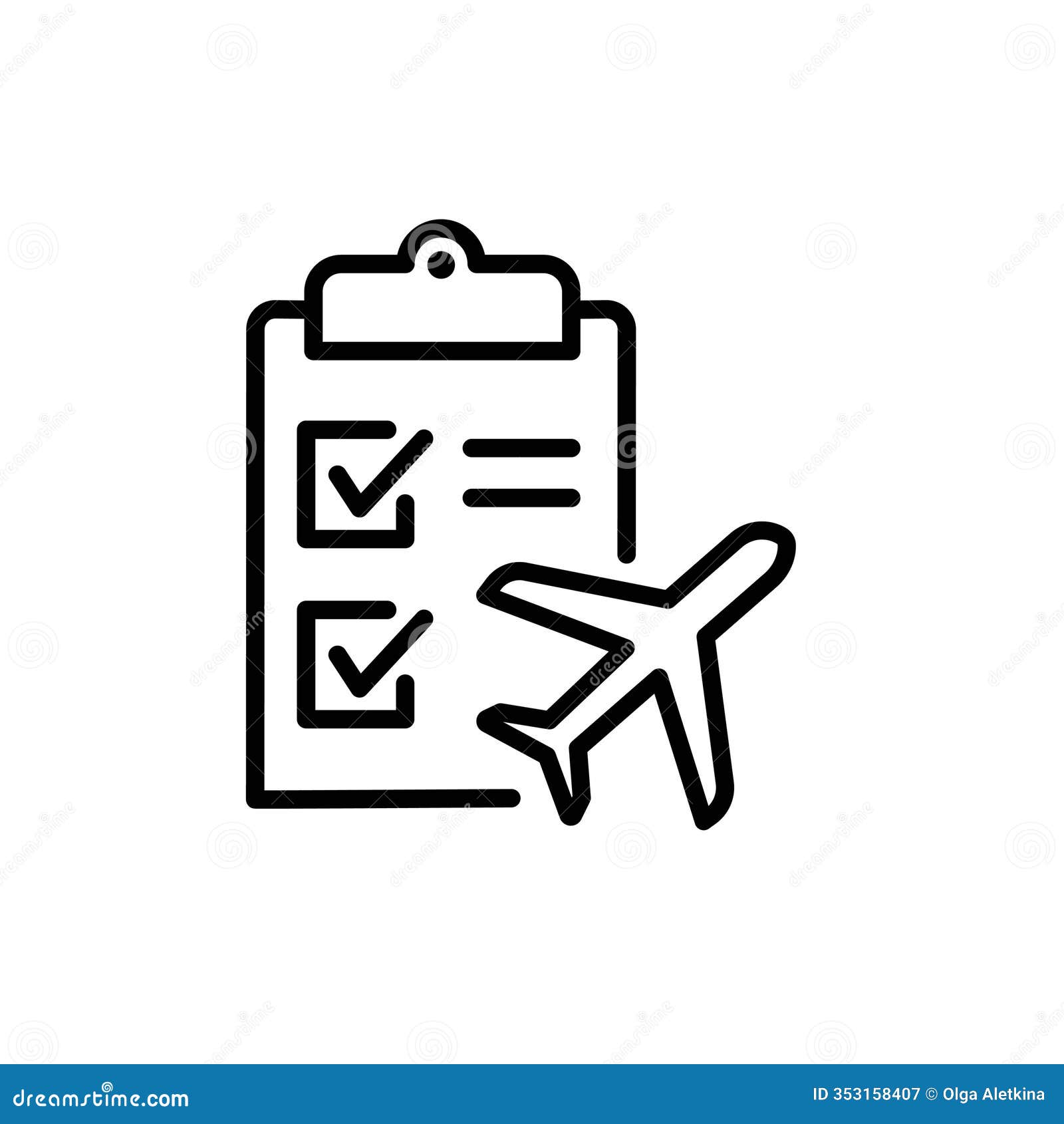 itinerary  line icon. .  for web and mobile