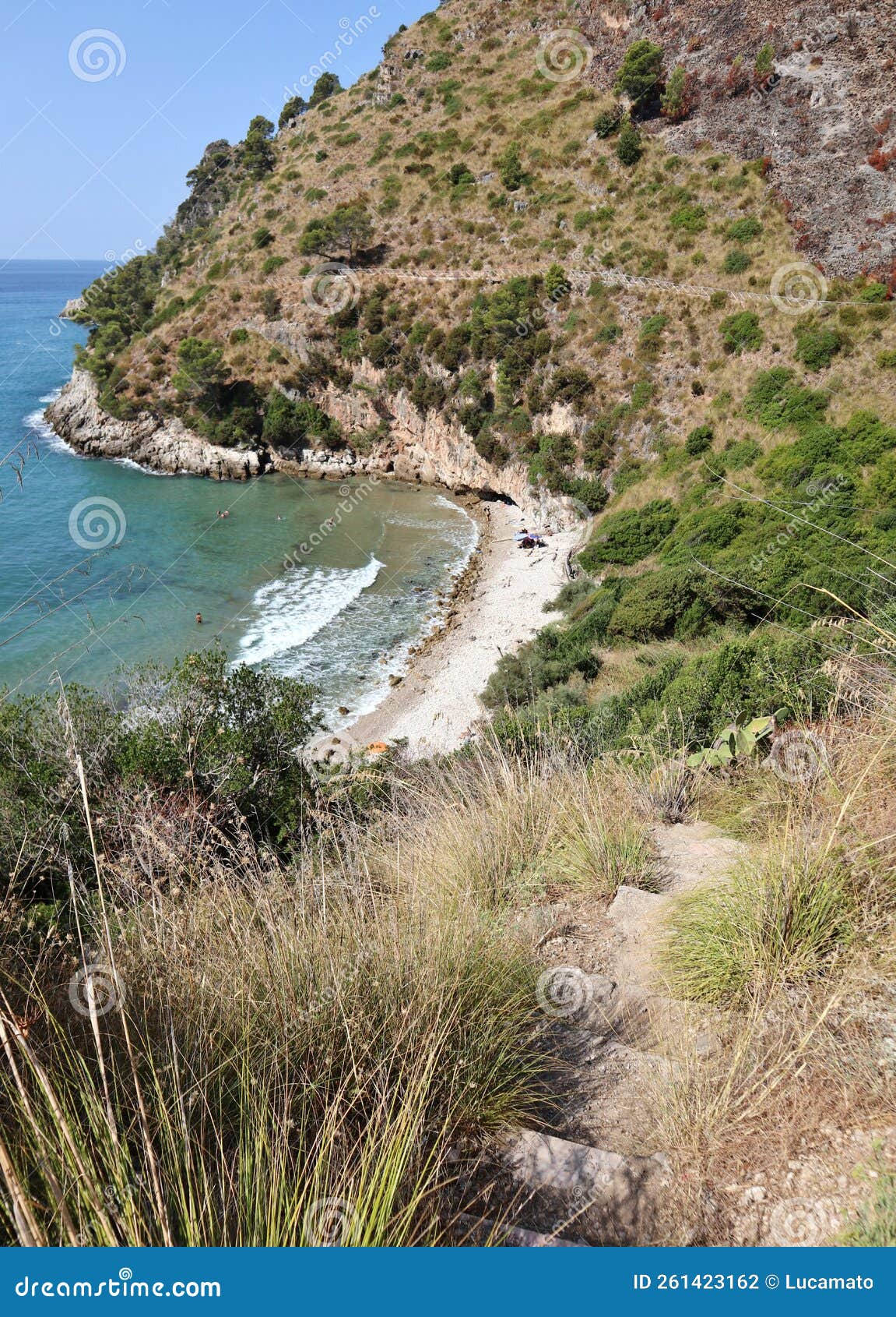 itri - spiaggia della flacca antica dal sentiero di accesso