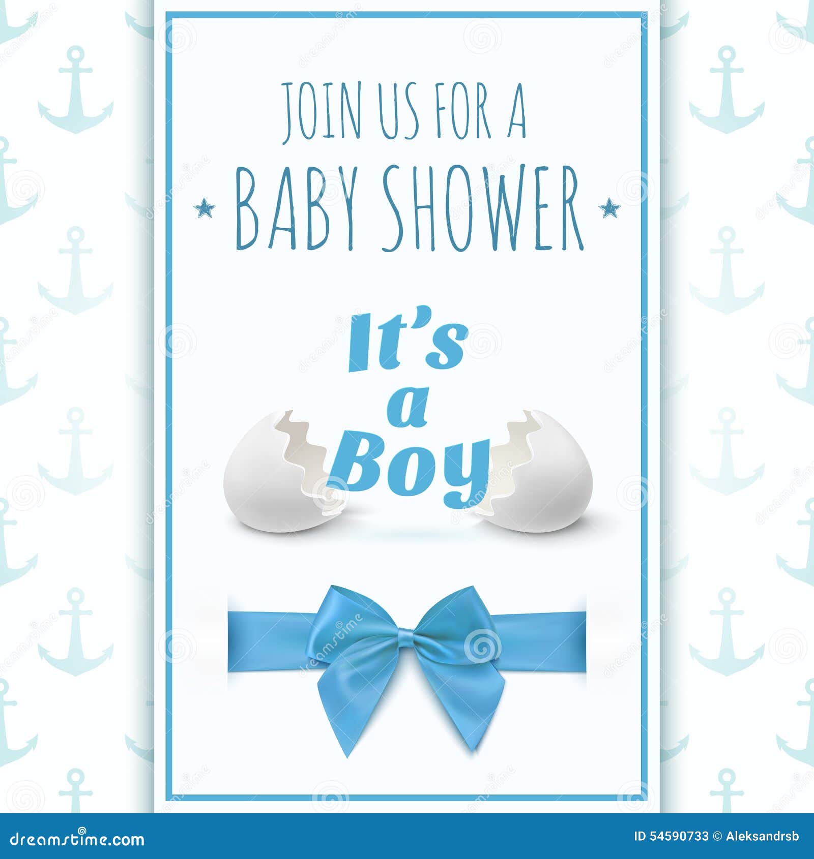 Its a Boy. Template for Baby Shower Celebration Stock Vector In Baby Shower Flyer Templates Free