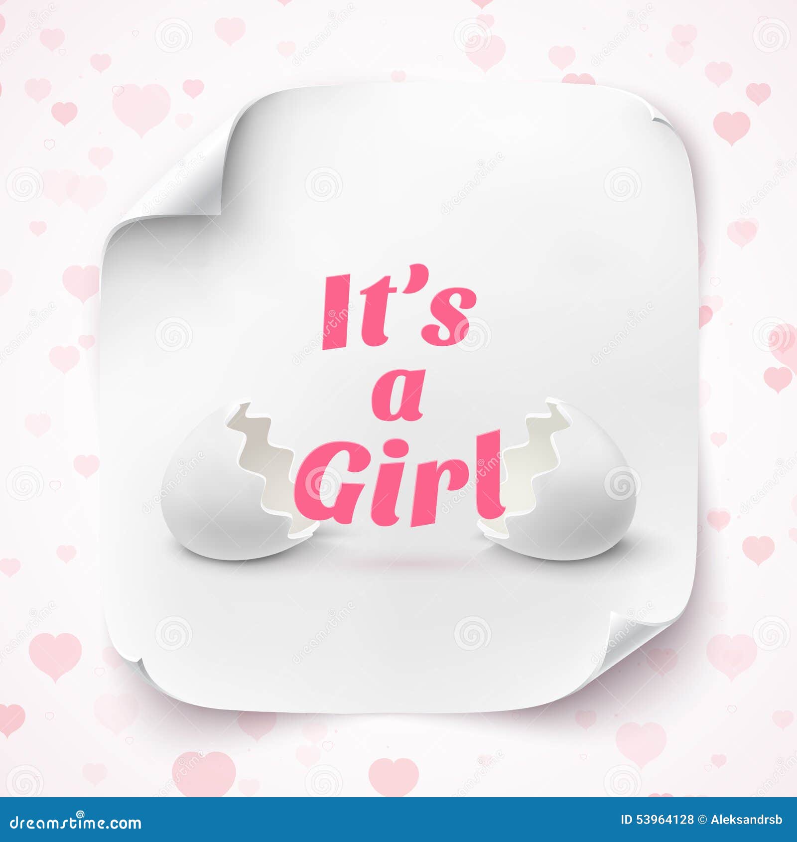 its a girl template for baby shower celebration stock celebration announcement