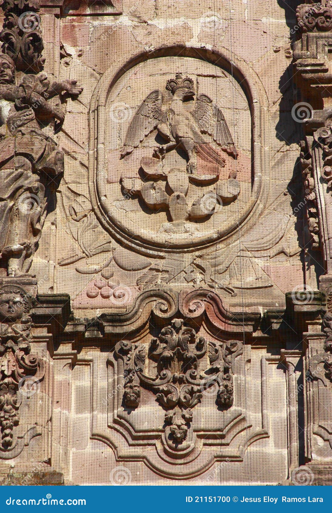 iturbide eagle, national emblem, church of tepotzotlan, mexico.