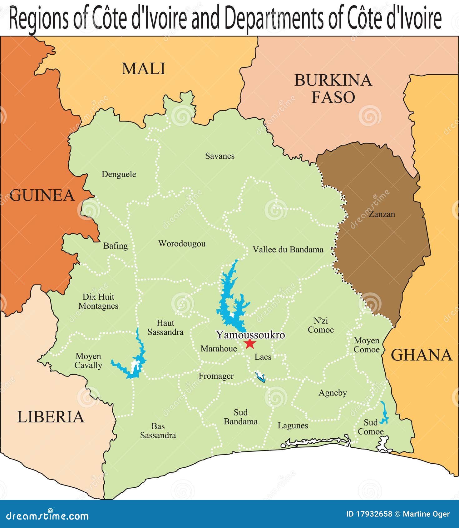Ivory Coast Map 17932658 