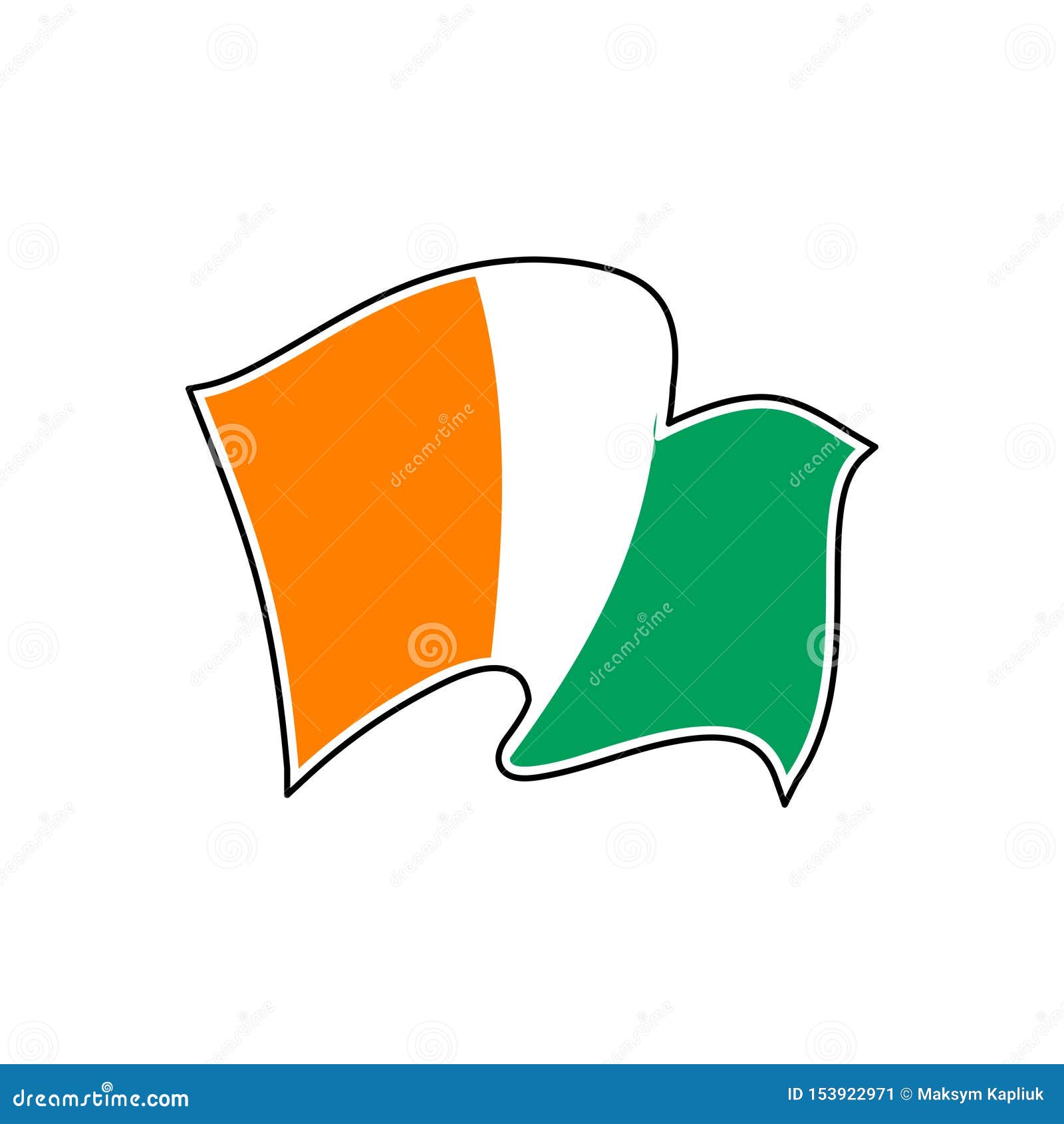 drapeau côte d'ivoire Stock Photo