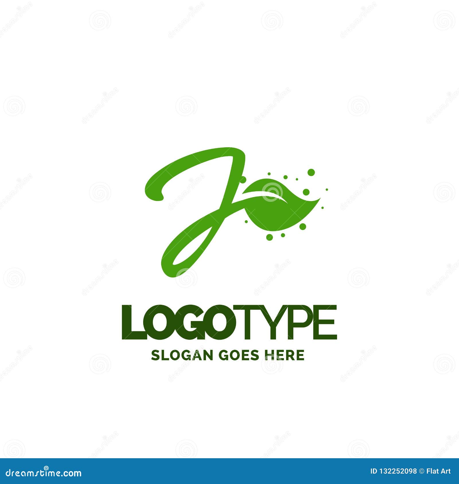 J Logo With Leaf Element Nature Leaf Logo Designs Simple Leaf Stock Vector Illustration Of Isolated Design