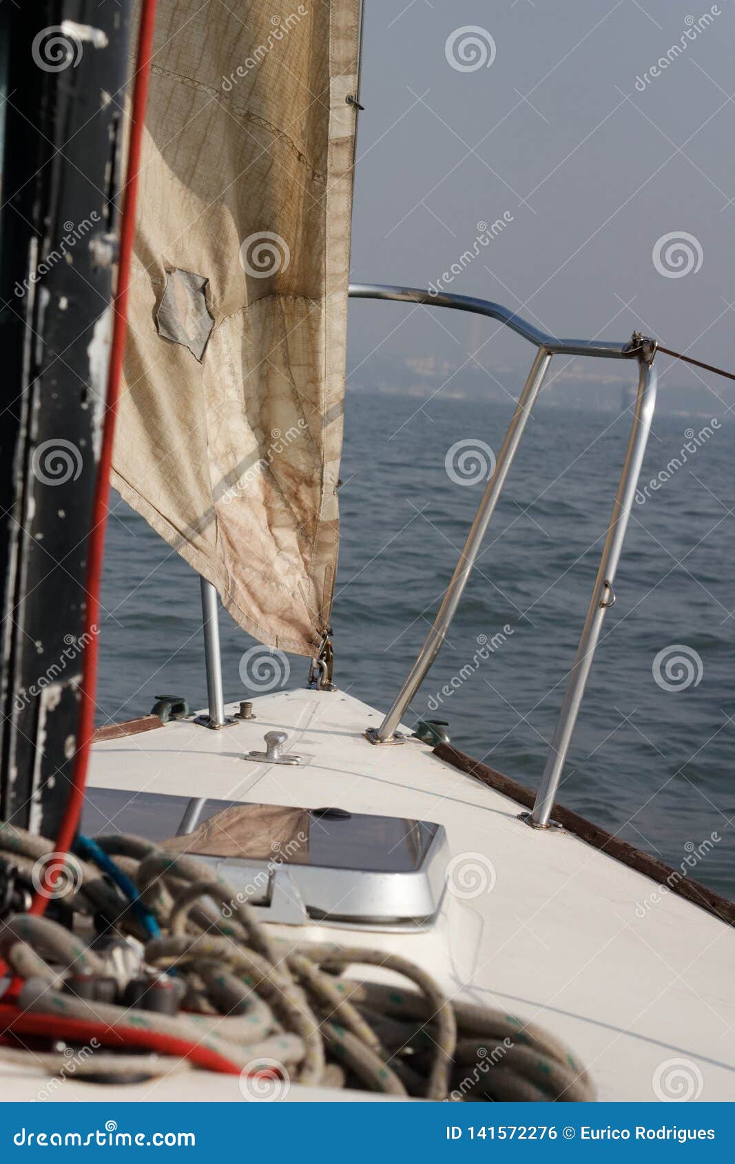 J24 Sailboat, Mumbai stock photo. Image of blue, mast ...