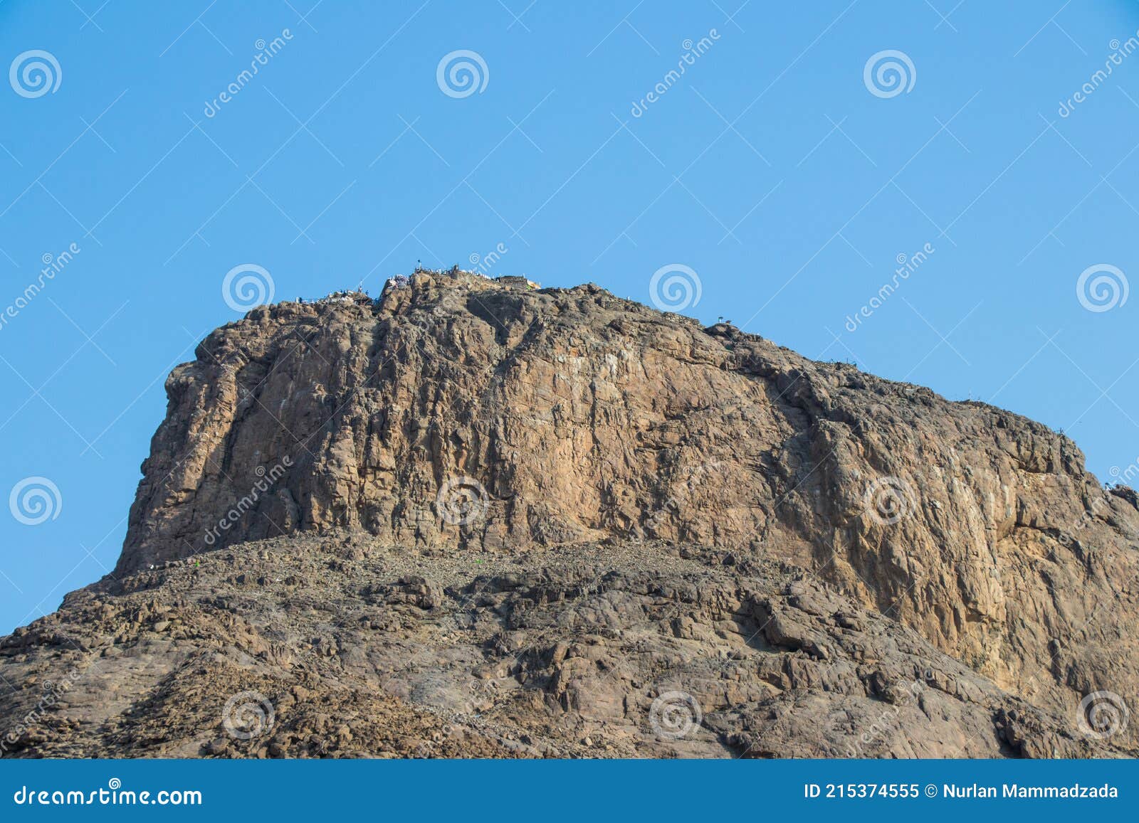 jabal an-nour. magnificent view of the top of jabal nur, where hira cave is situated.