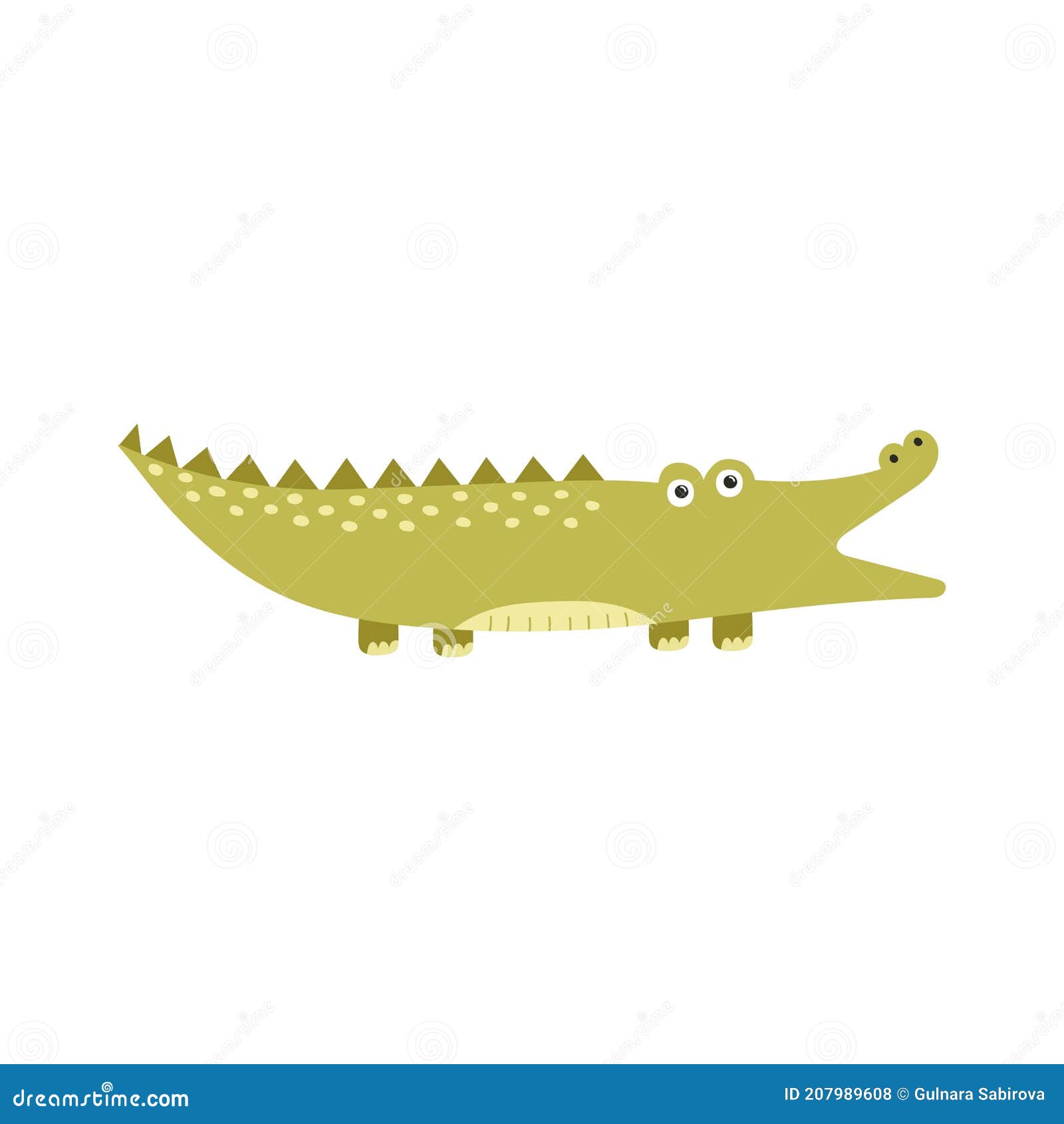 boca aberta de crocodilo enquanto nadava no vetor de ilustração