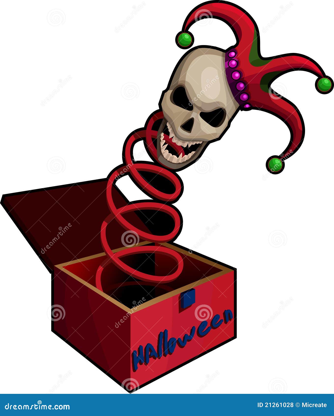 Jack-in-the-box stock vector. Illustration of teeth, horror – 21261028