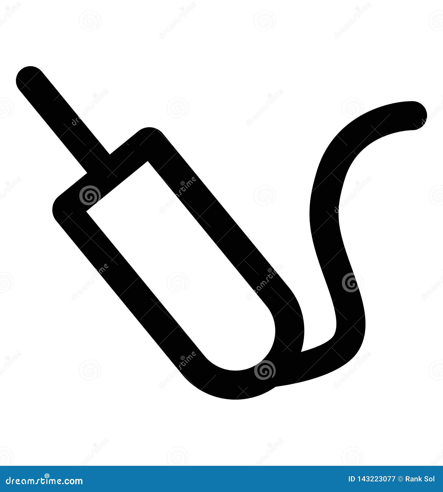 jack cable bold line icon which can easily modify or edit and color as well