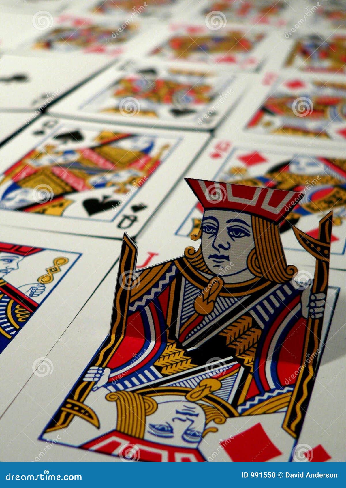 Three Playing Cards: King, Queen and Jack of Diamonds. Stock Image - Image  of game, diamonds: 141008989