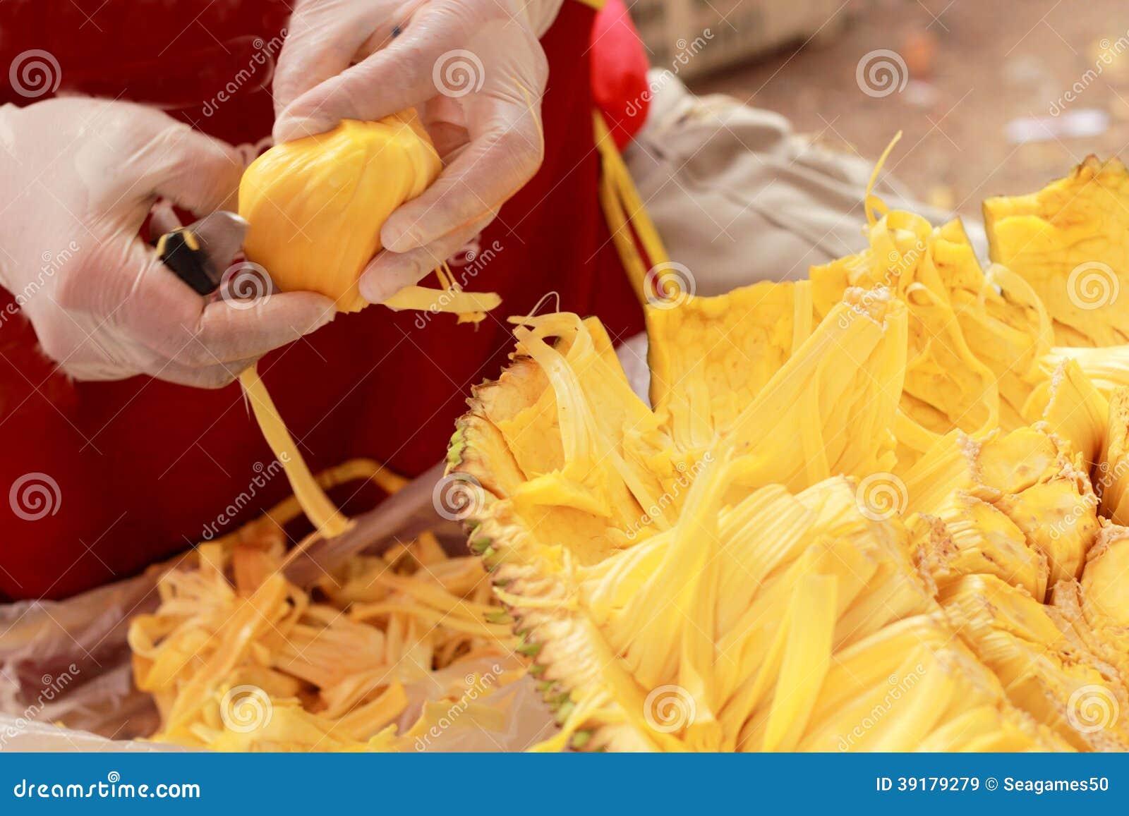 Jack fruit on the market stock image. Image of freshness 39179279
