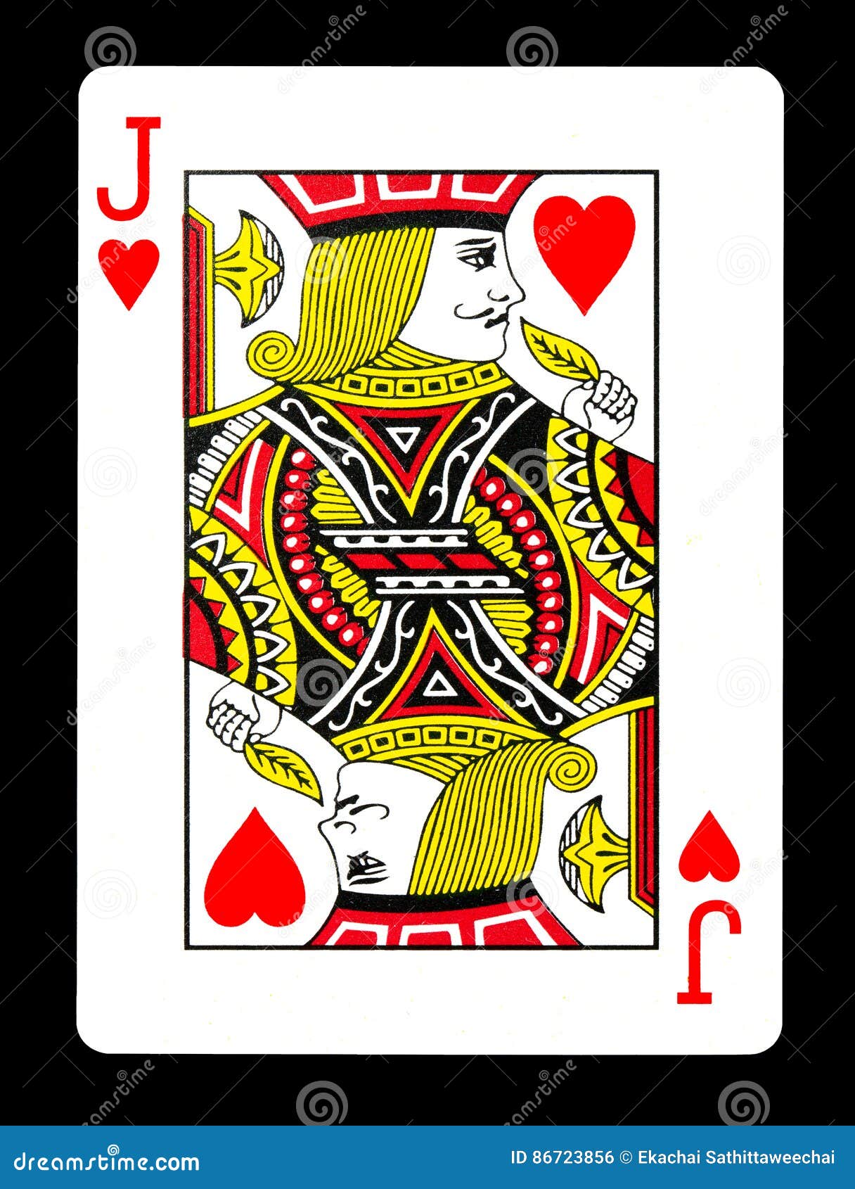 Jack of Hearts Playing Card, Stock Photo - Image of single, jack: 86723856