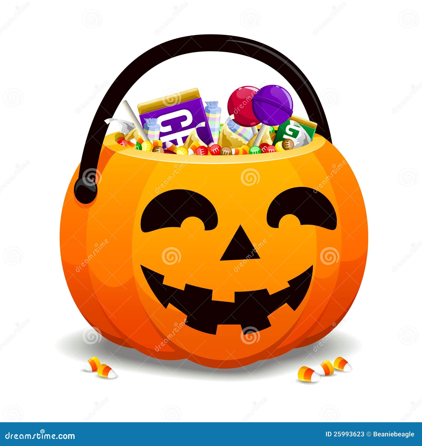 Jack O Lantern Full Of Candy Stock Photos Image 25993623
