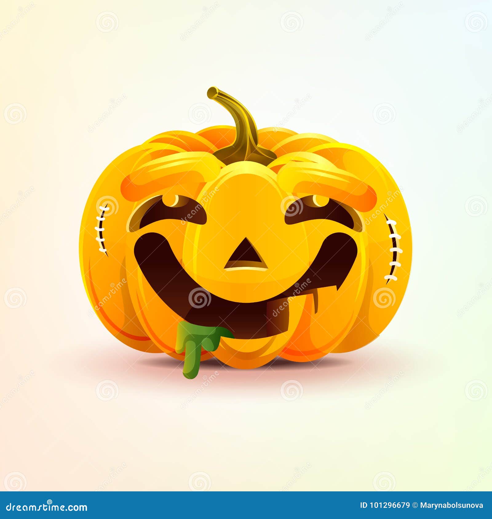 Cara assustadora de halloween tamanho grande de sorriso emoji amarelo