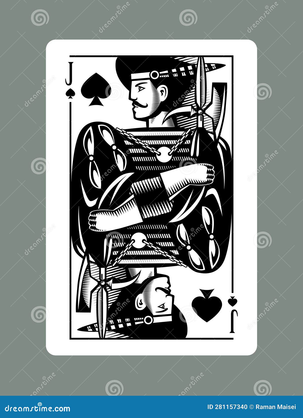 Diamond suit playing cards of King, Queen and Jack in funny modern flat  style Stock Vector