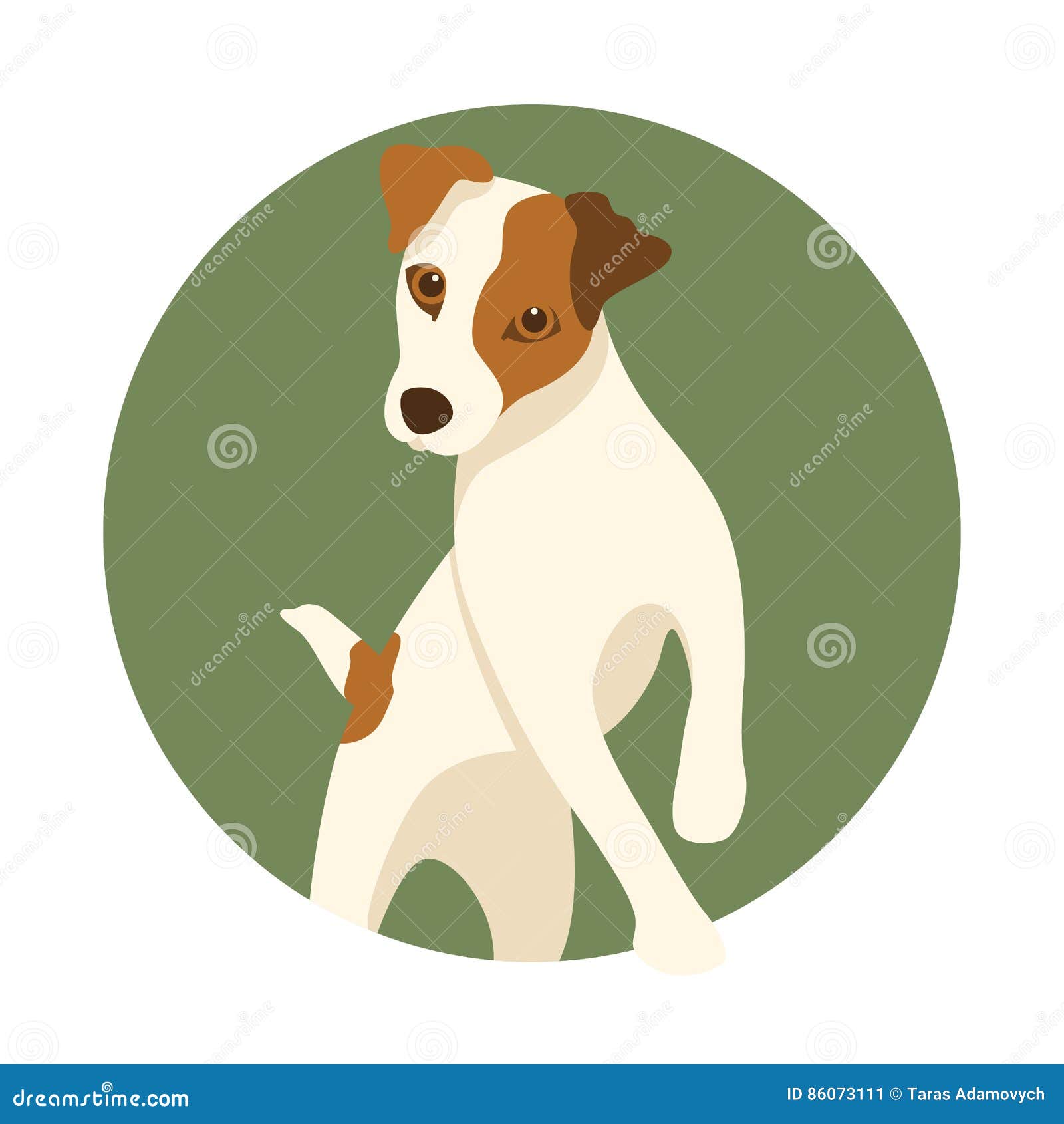 Jack Russell Dog Vector Illustration Flat Stock Vector Illustration