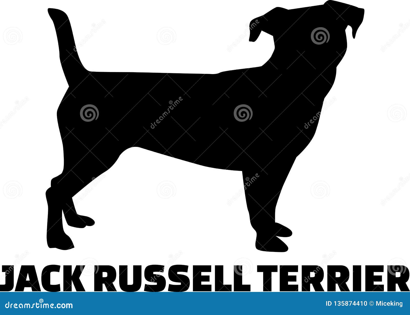 jack russell terrier silhouette black