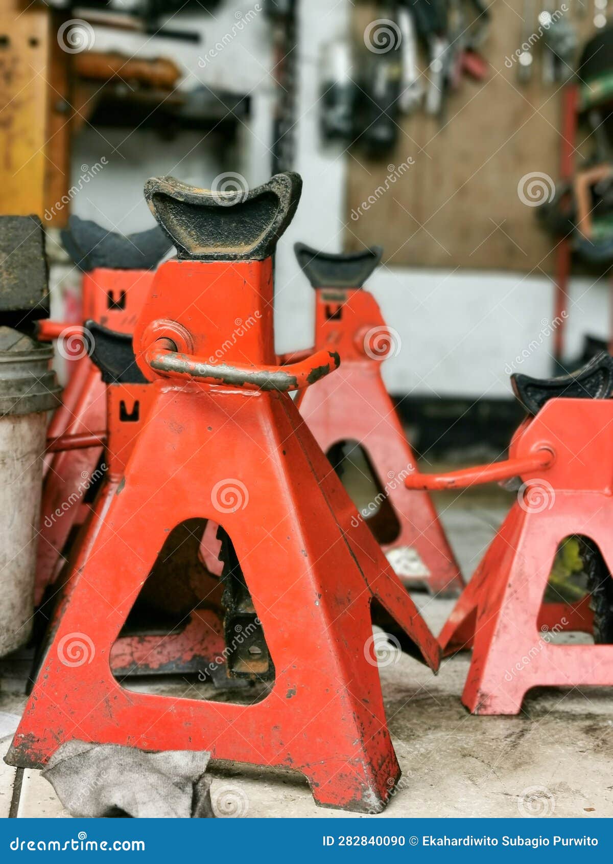 Jack Stands in the Car Stock Photo Image of equipment
