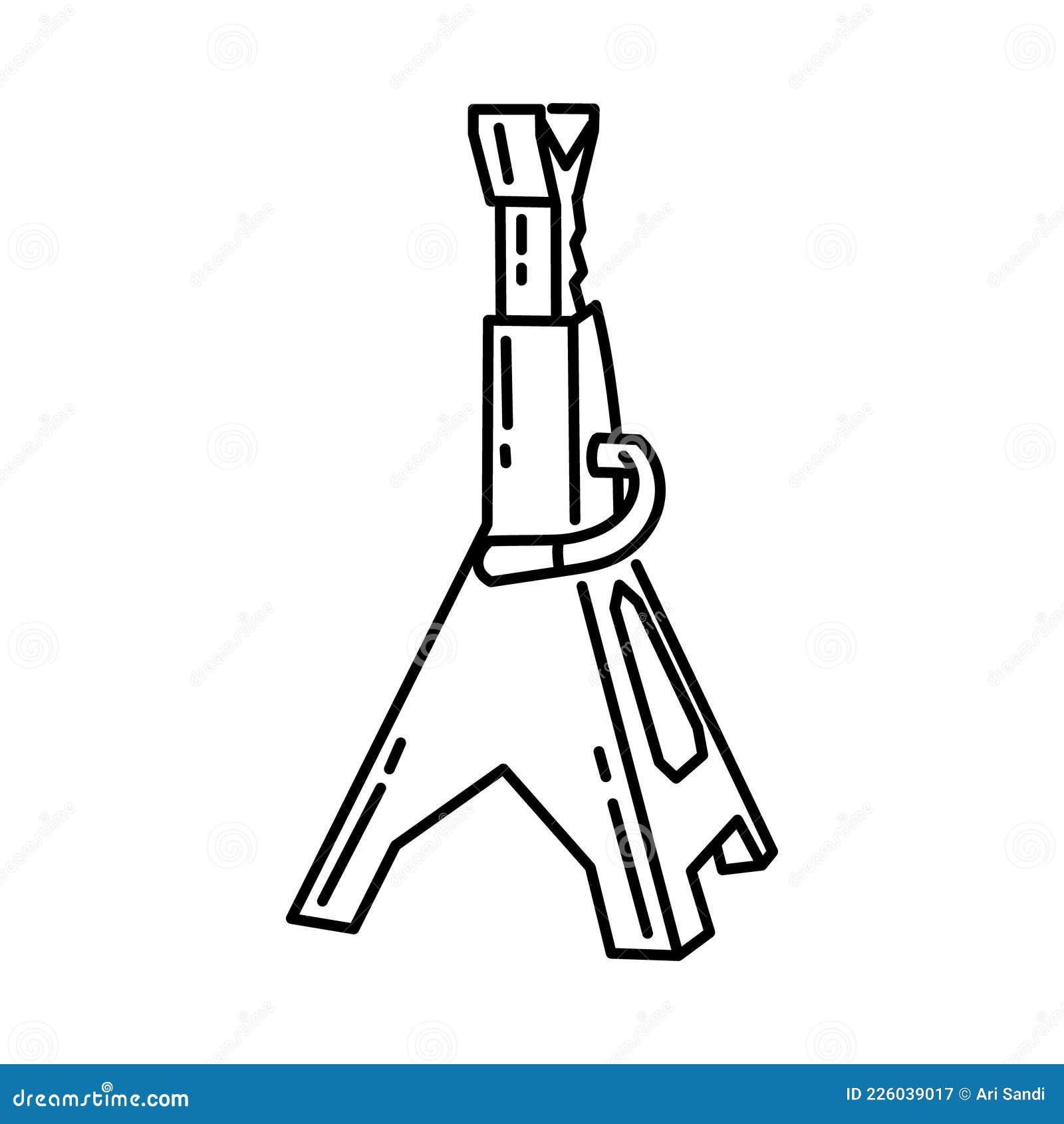 Jack Stands Icon. Doodle Hand Drawn or Outline Icon Style Stock Vector ...
