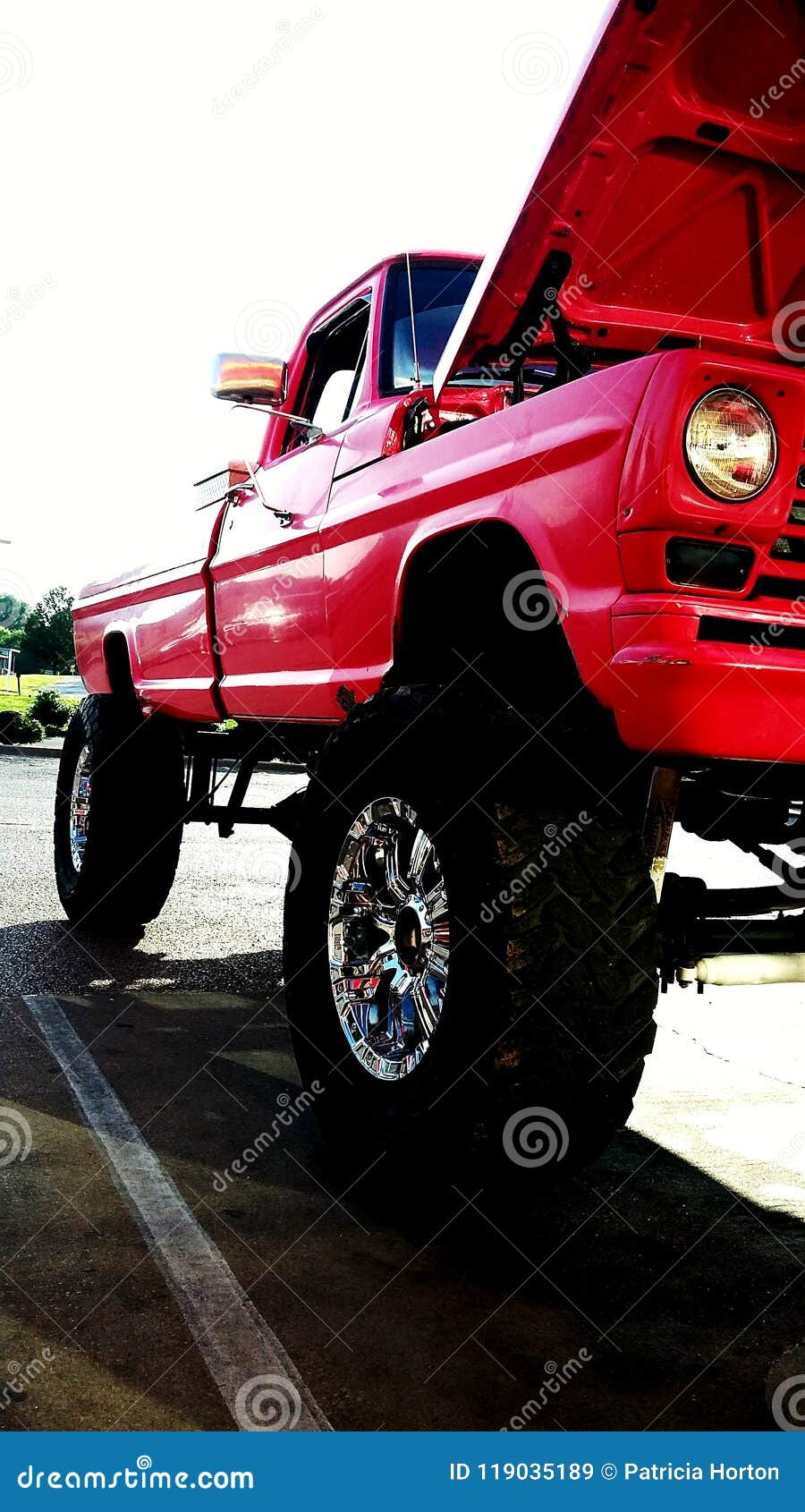 jacked up run over big red