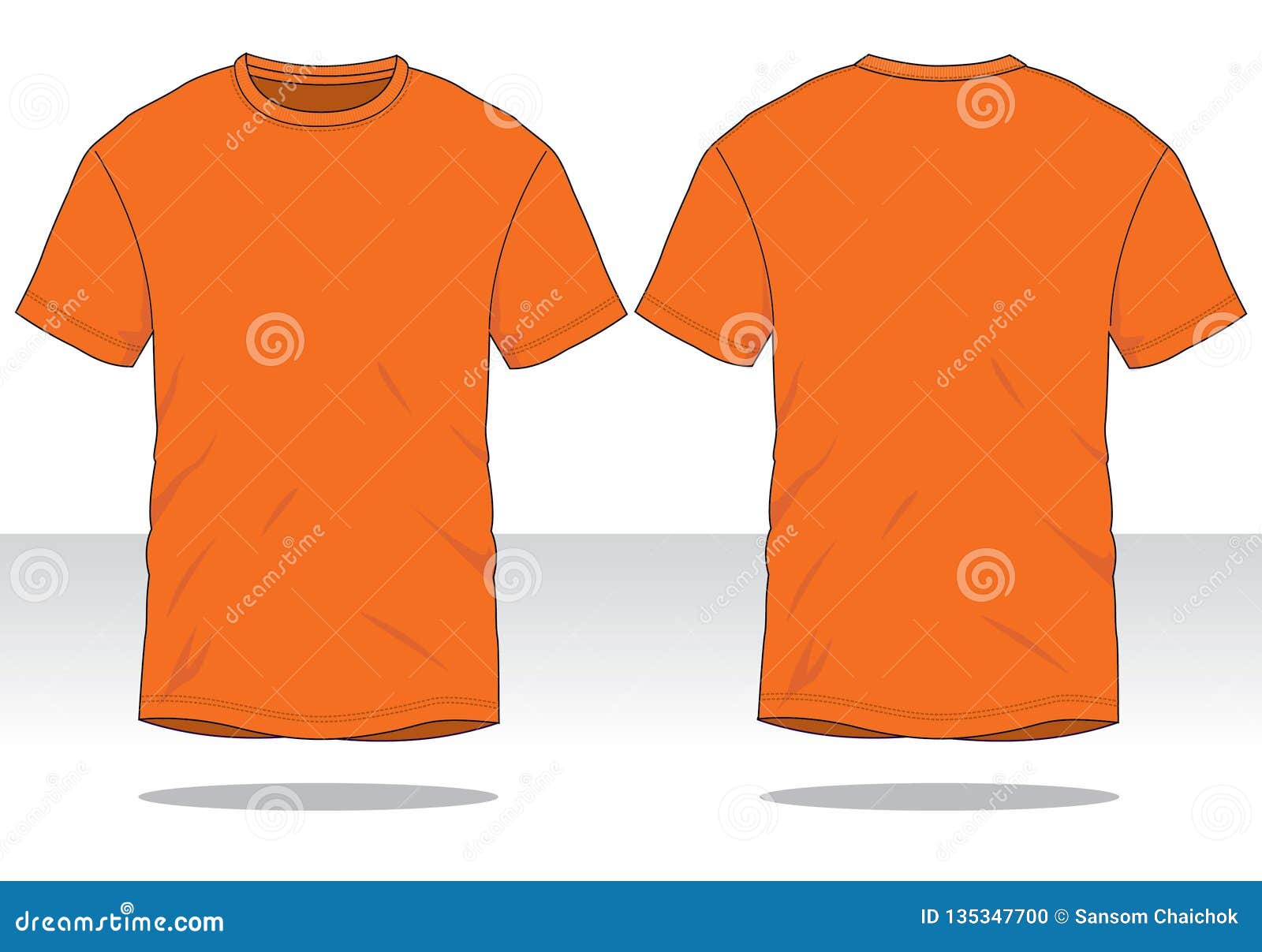 orange t shirt outline