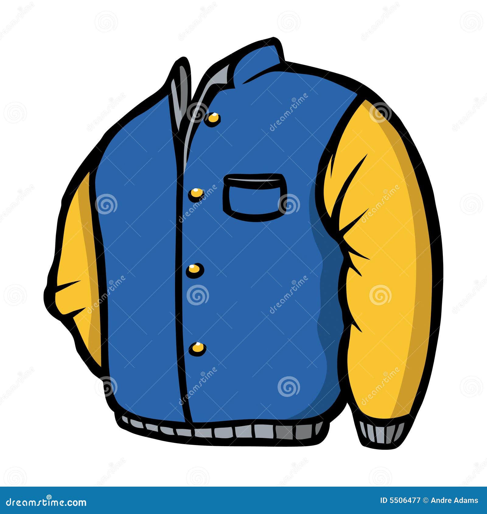 Vector Cartoon Baseball Jacket Sportswear Illustration Stock