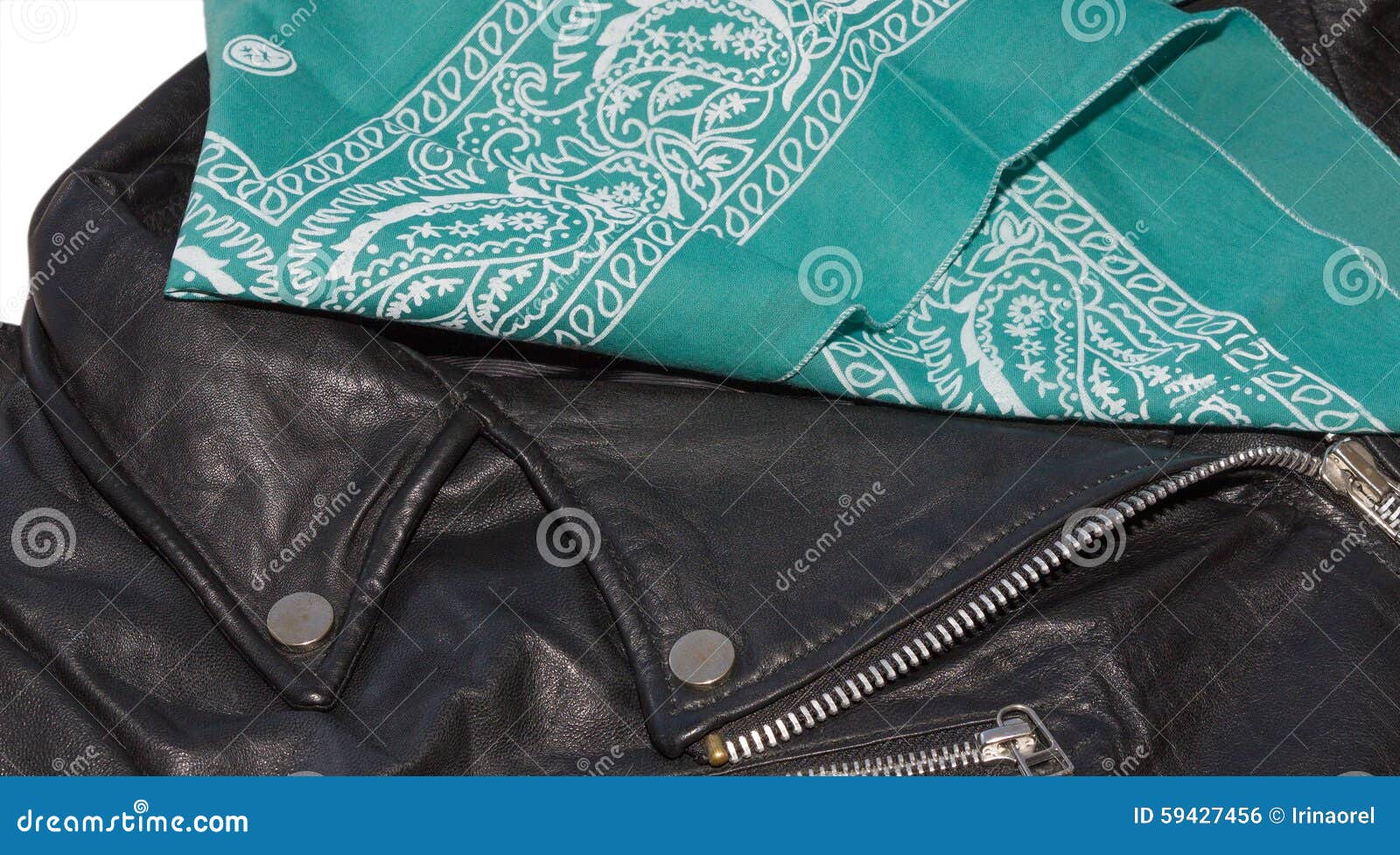 Jacket and bandana stock photo. Image of adolescence 59427456