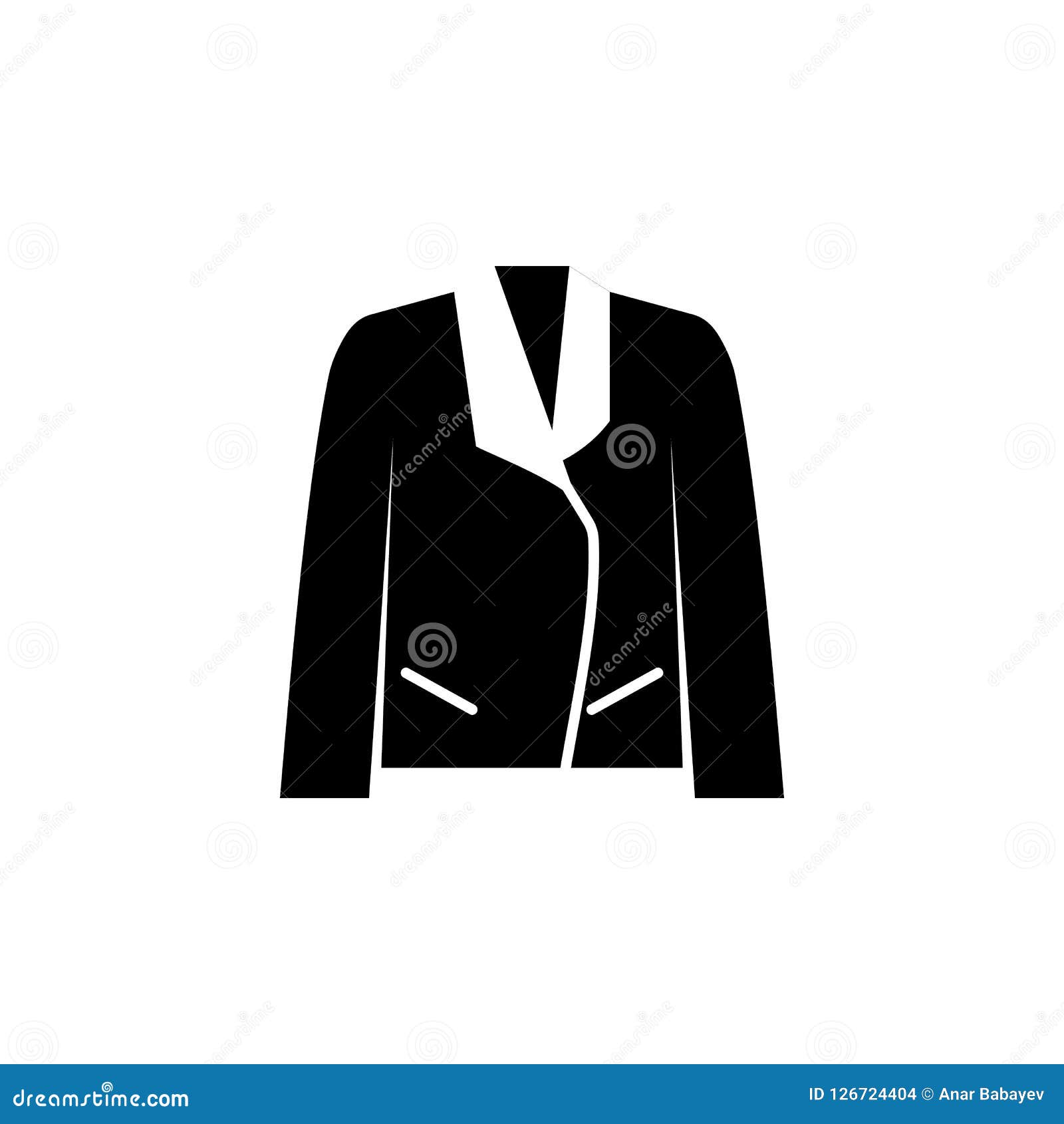 Jacket Icon on White Background. Clothing or Clothes or Fashion for Man ...