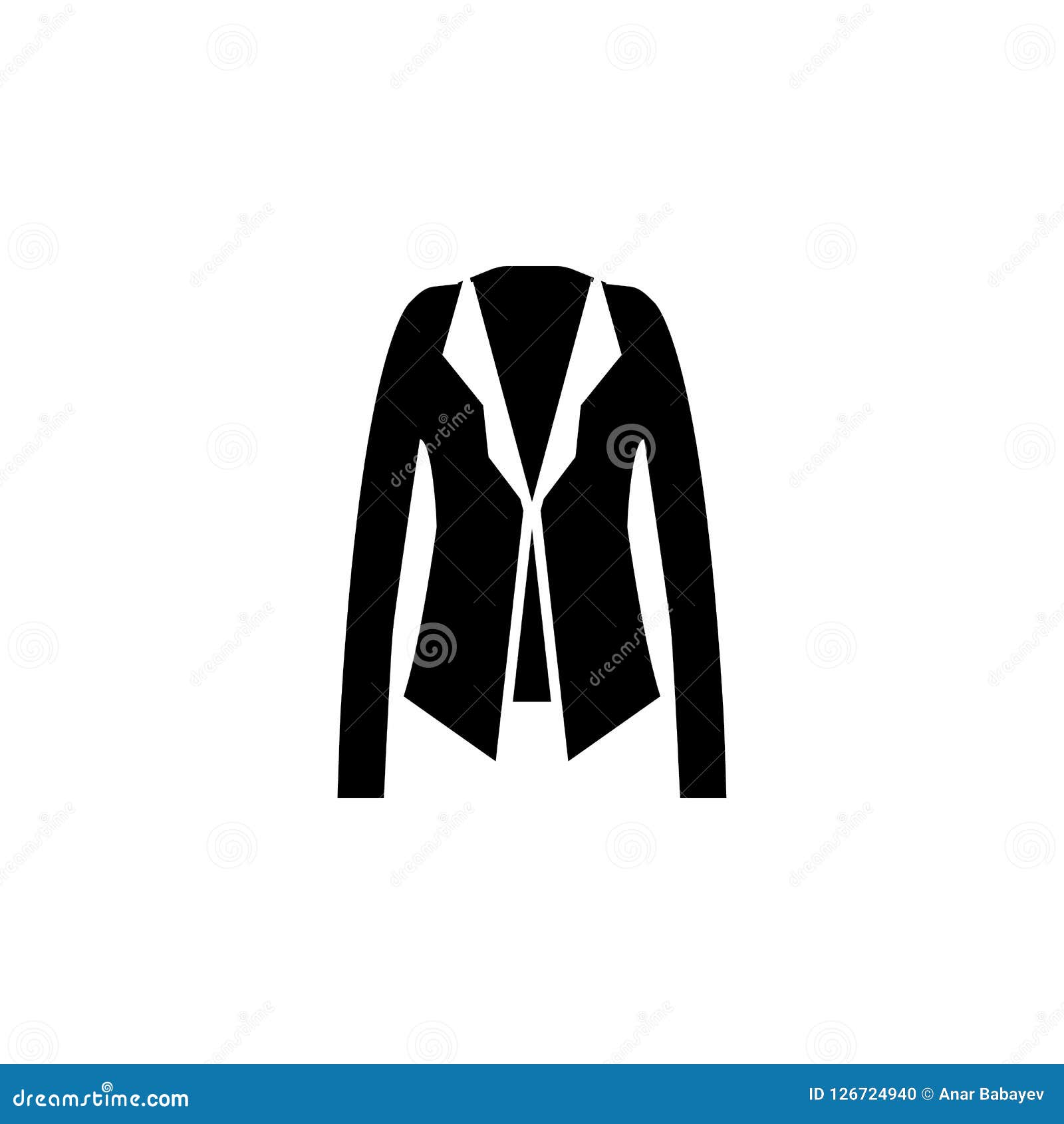 A Jacket Icon On White Background. Clothing Or Clothes Or Fashion For ...